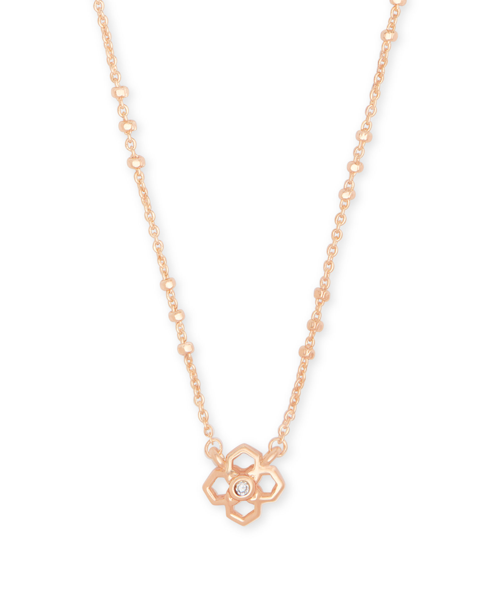 Rue Pendant Necklace In Rose Gold 