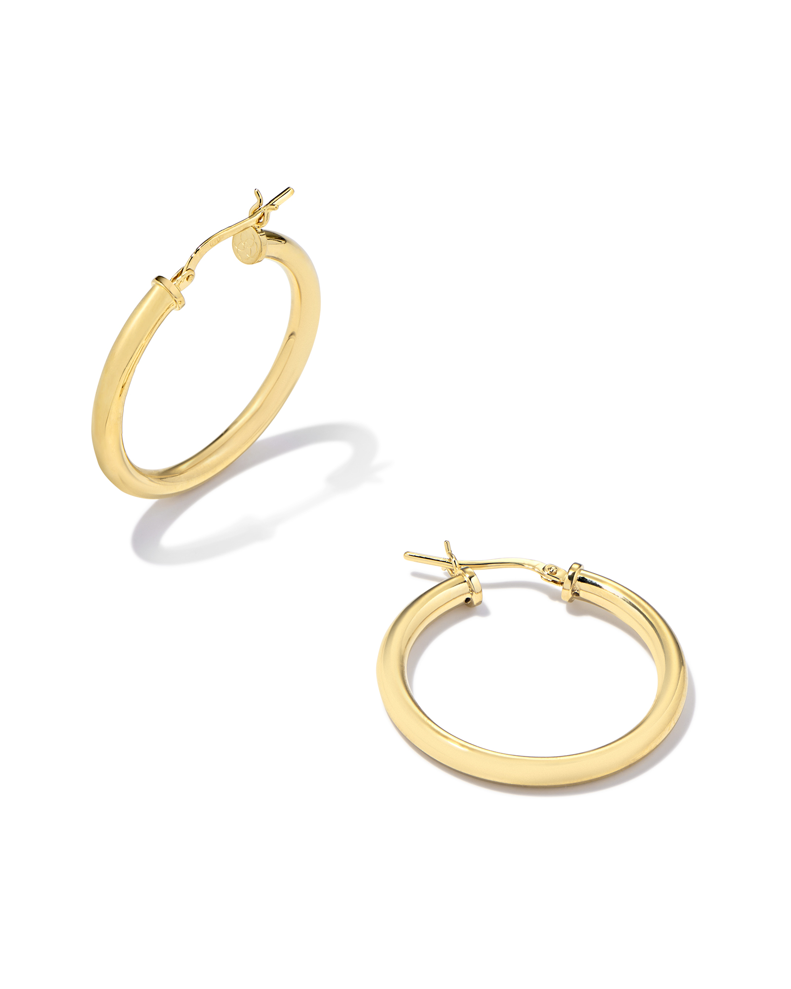 Tube Medium 30mm Hoop Earrings in 18k Gold Vermeil | Kendra Scott