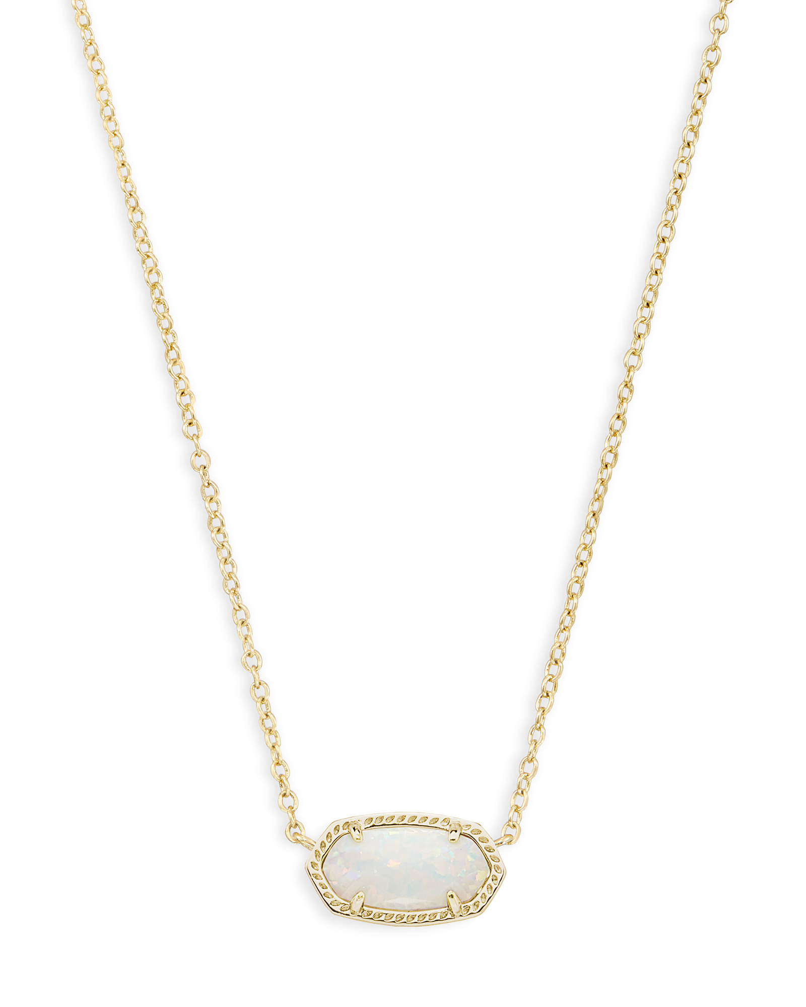 Kendra Scott : Elisa Gold Pendant Necklace In White Kyocera Opal - Annies  Hallmark and Gretchens Hallmark $90.00