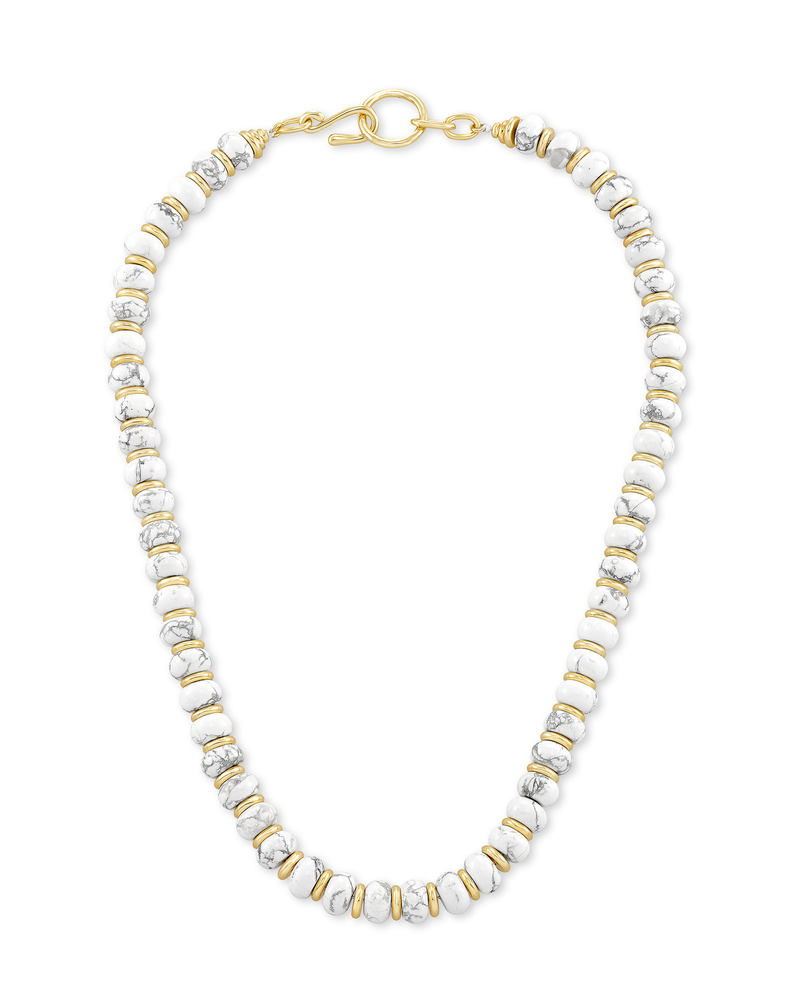 Rebecca Gold Choker Necklace in White 