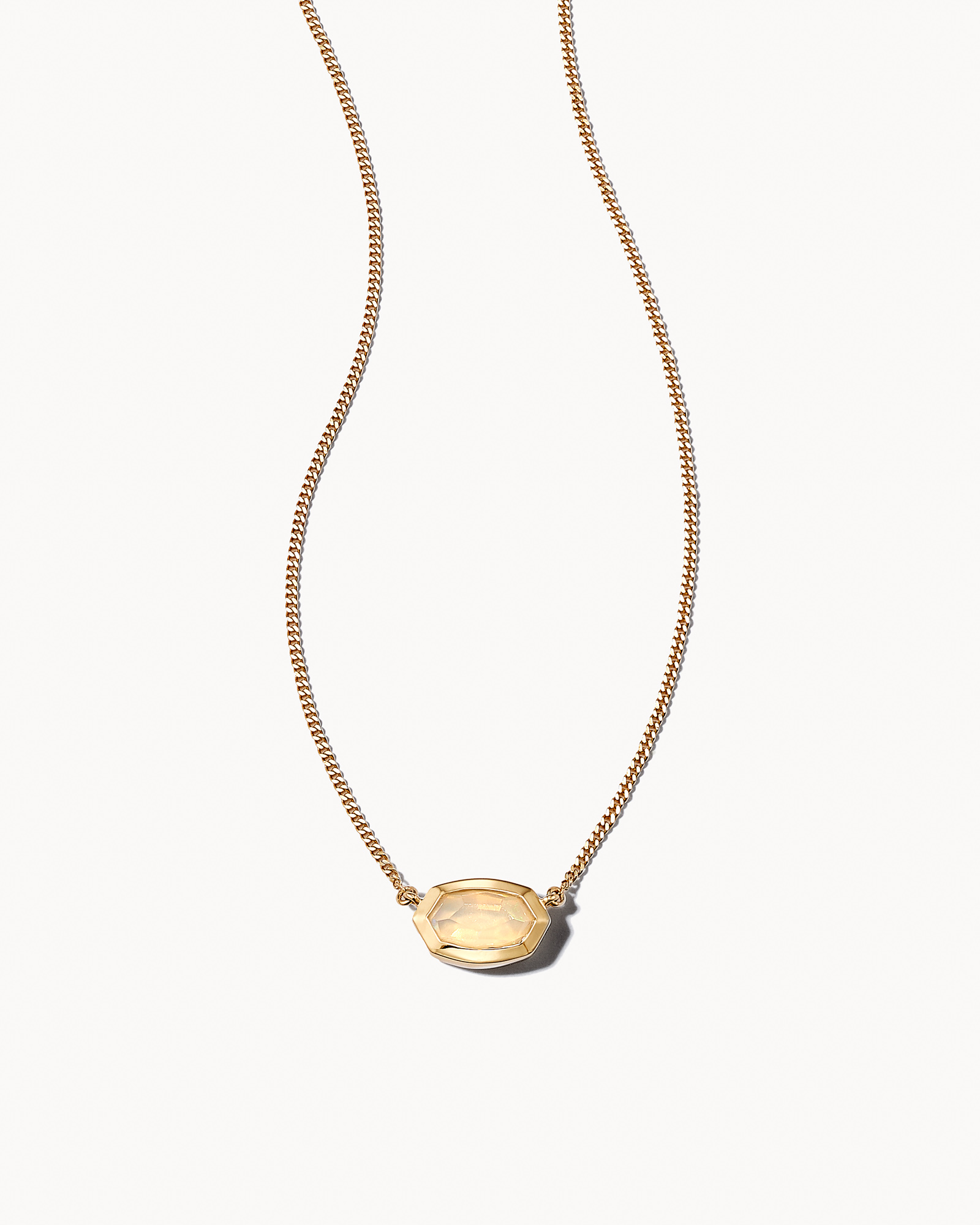Kendra Scott Cami White Kyocera Opal Gold Necklace RARE | eBay