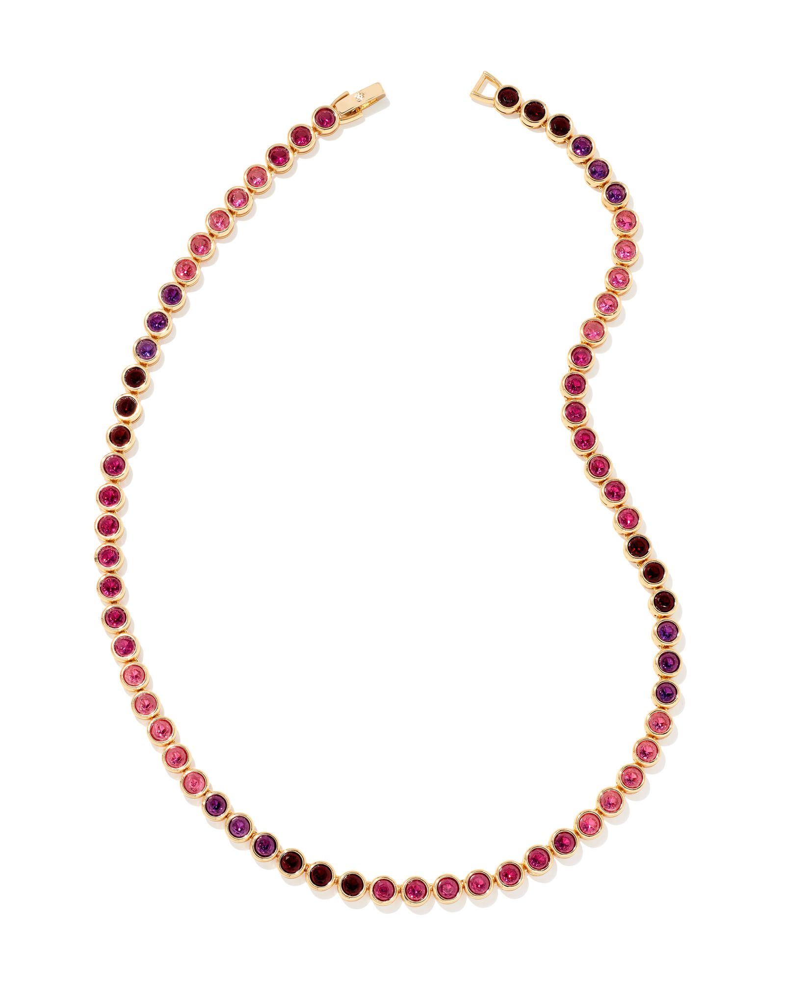 Carmen Gold Tennis Necklace in Ruby Mix Kendra Scott