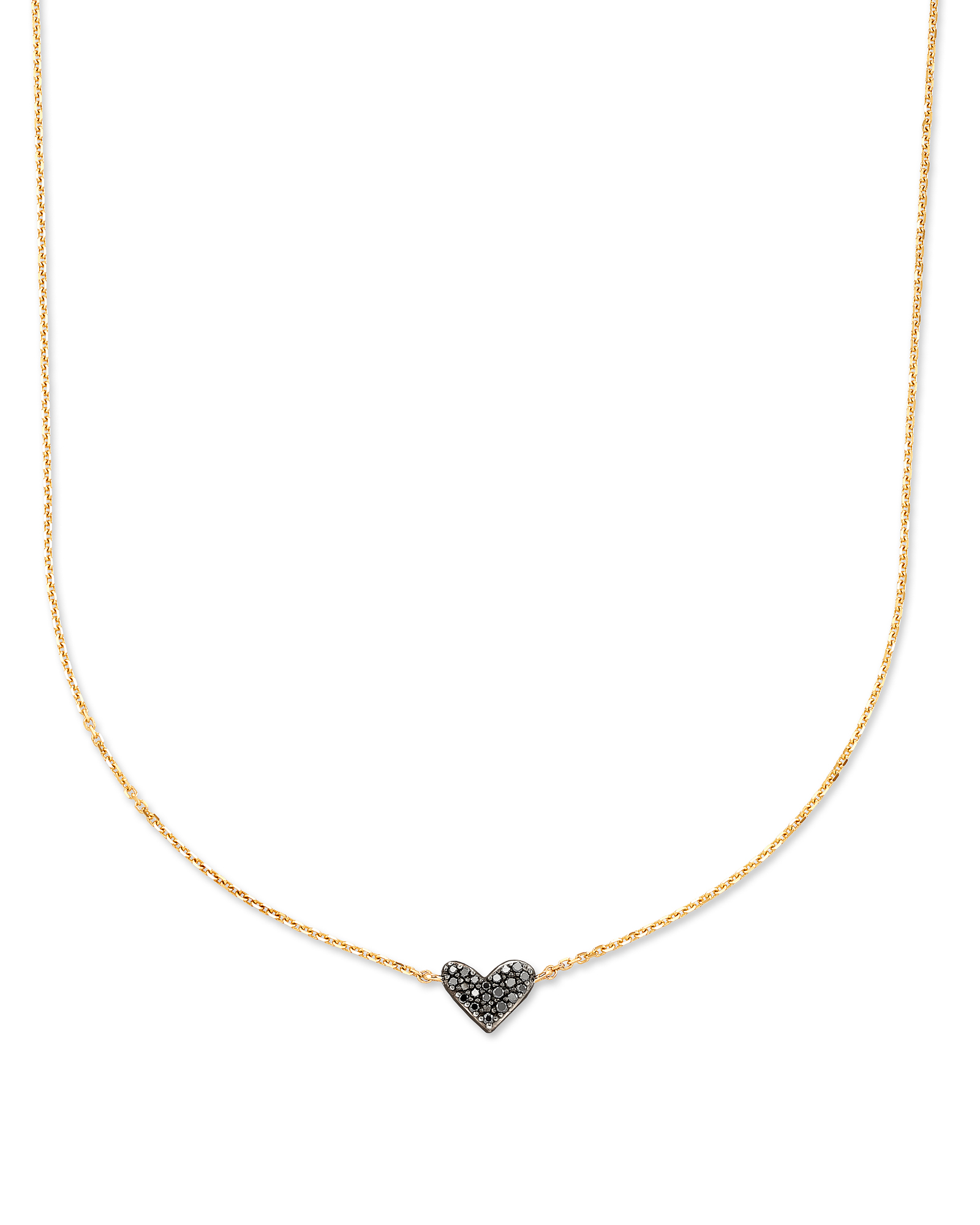 Shannon 14k Yellow Gold Collar Necklace in Black Diamond | Kendra Scott