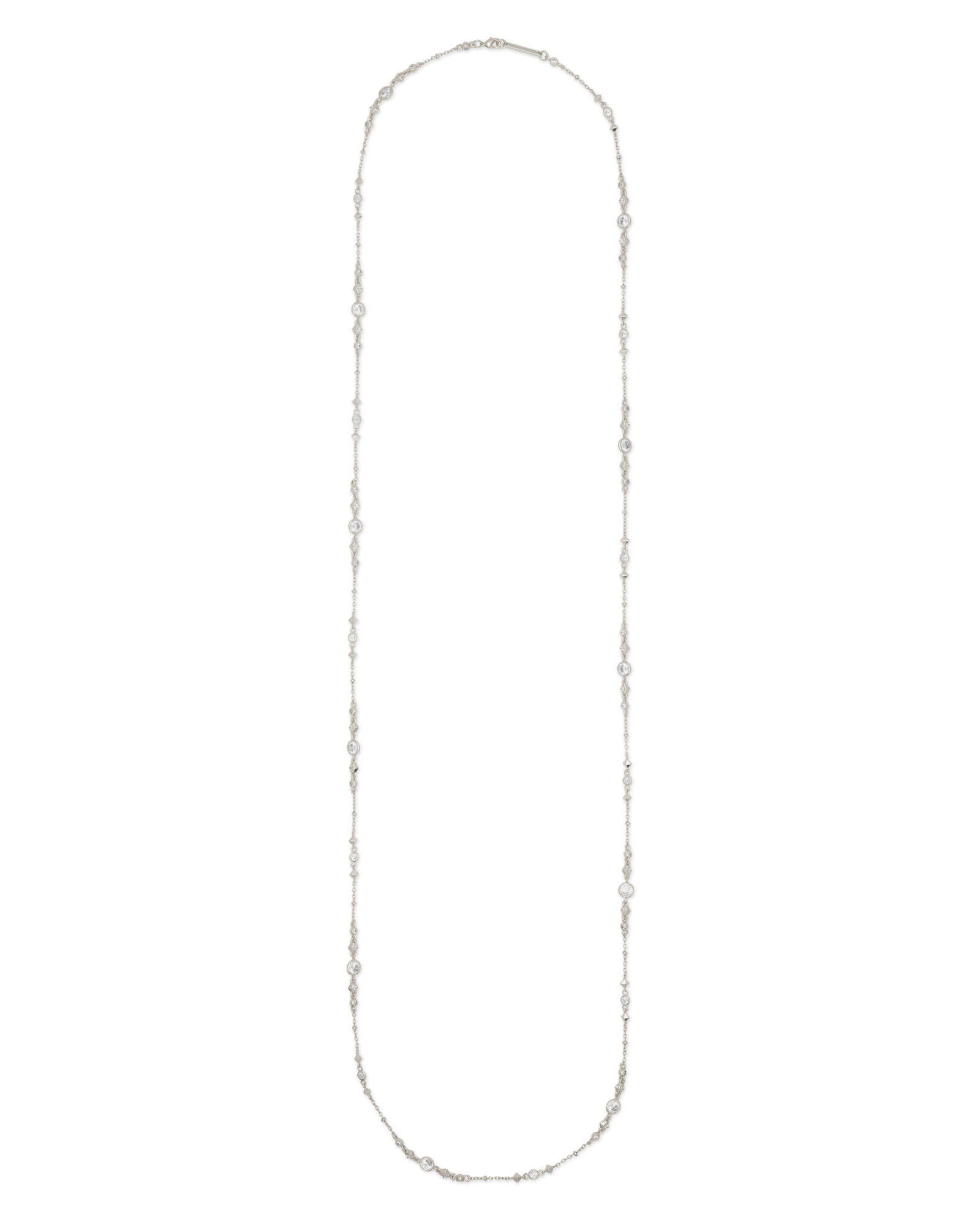 Wyndham Silver Long Pendant Necklace Kendra Scott