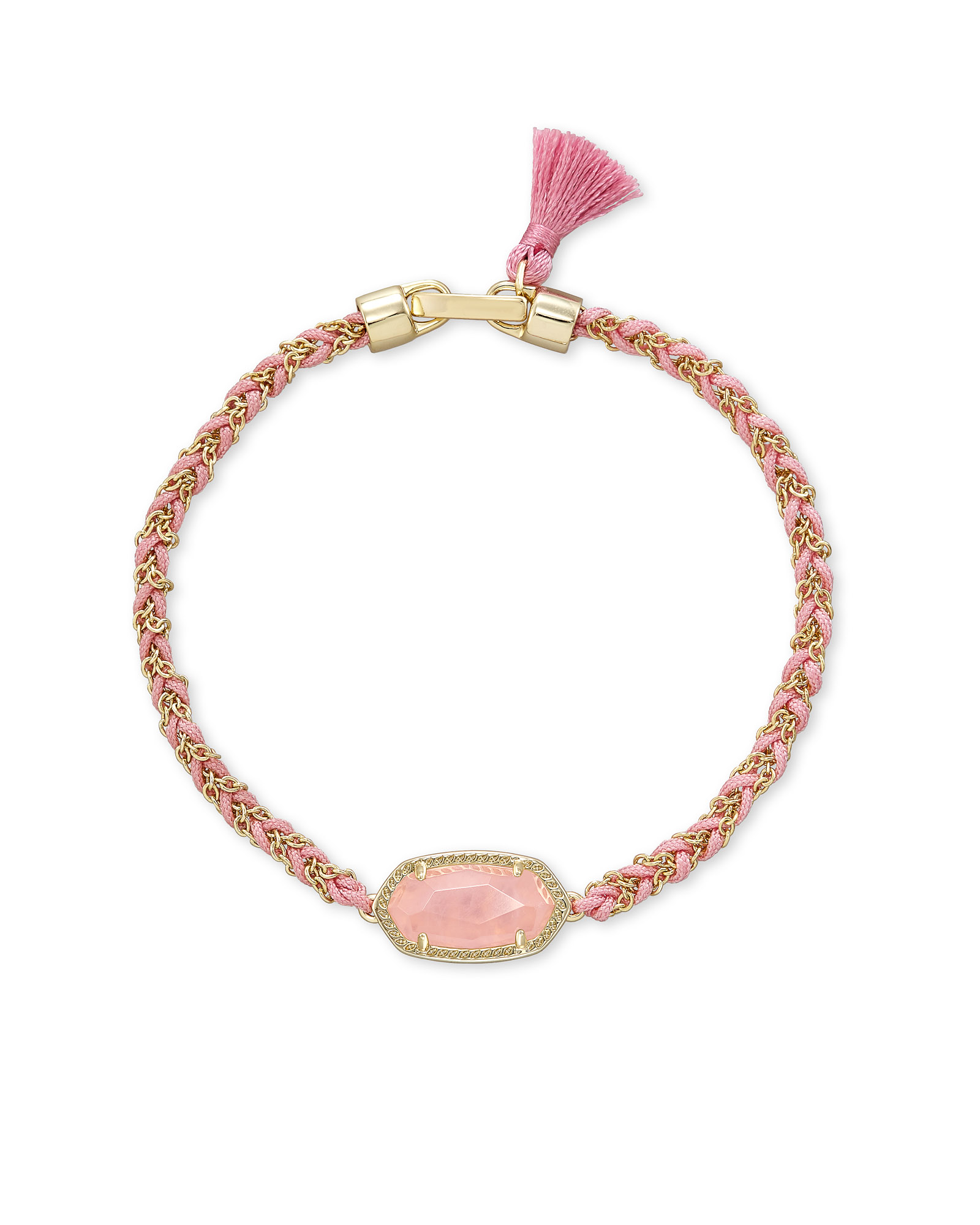 Elaina Gold Friendship Bracelet in Rose Quartz | Kendra Scott