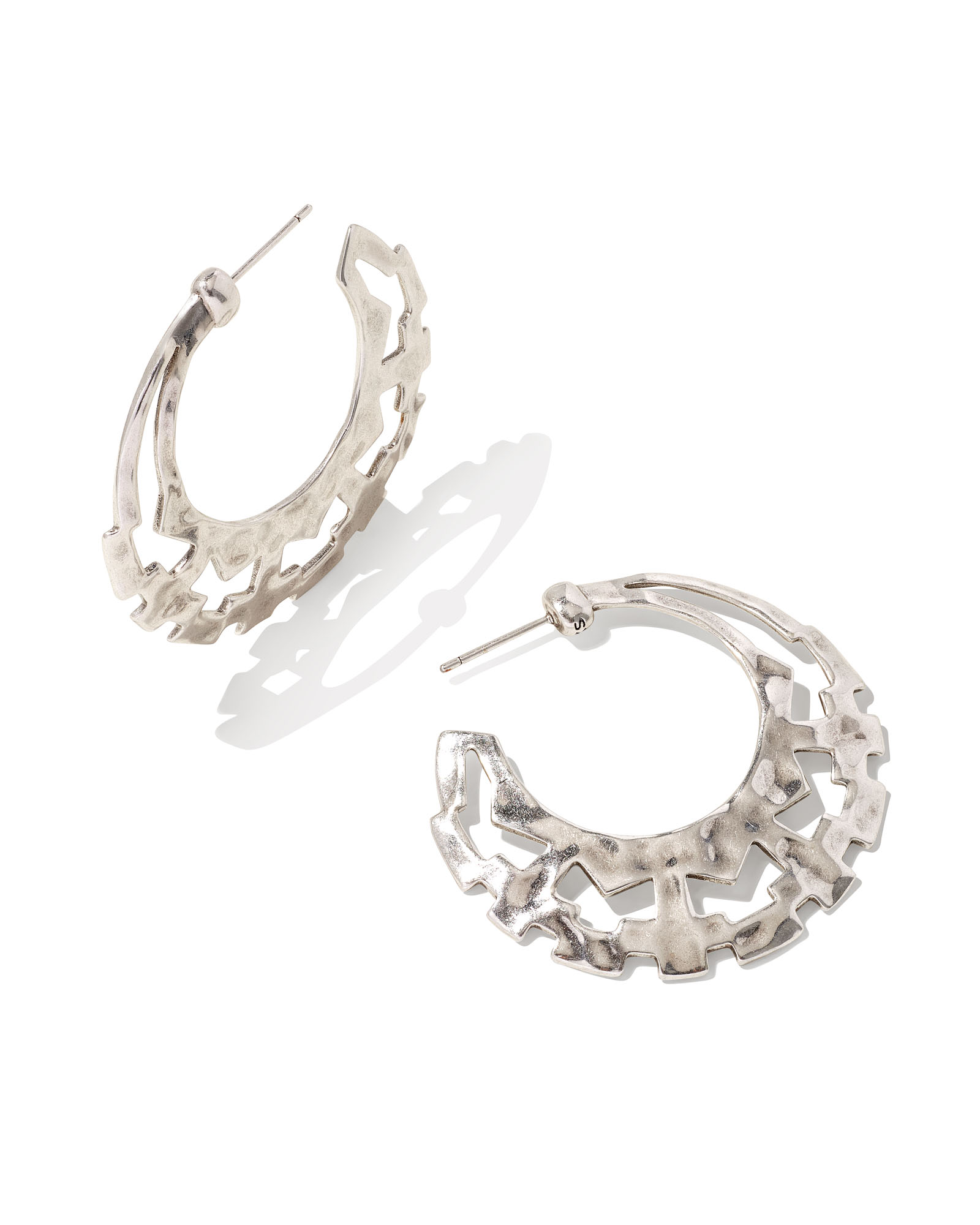 Shiva Hoop Earrings in Vintage Silver | Kendra Scott