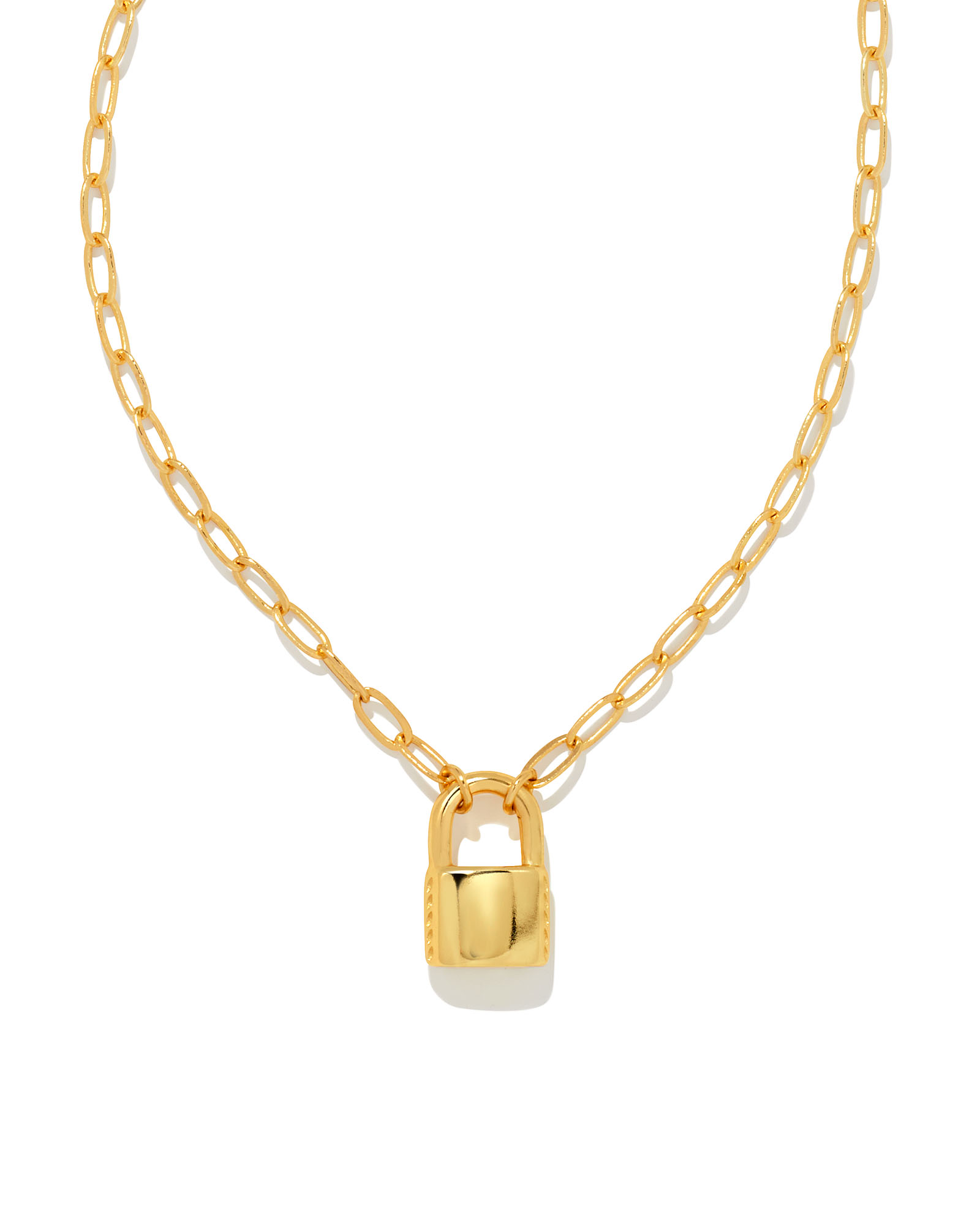 Jess Small Lock Chain Necklace In Gold Kendra Scott jess-small-lock-chain-necklace-in-gold-kendra-scott