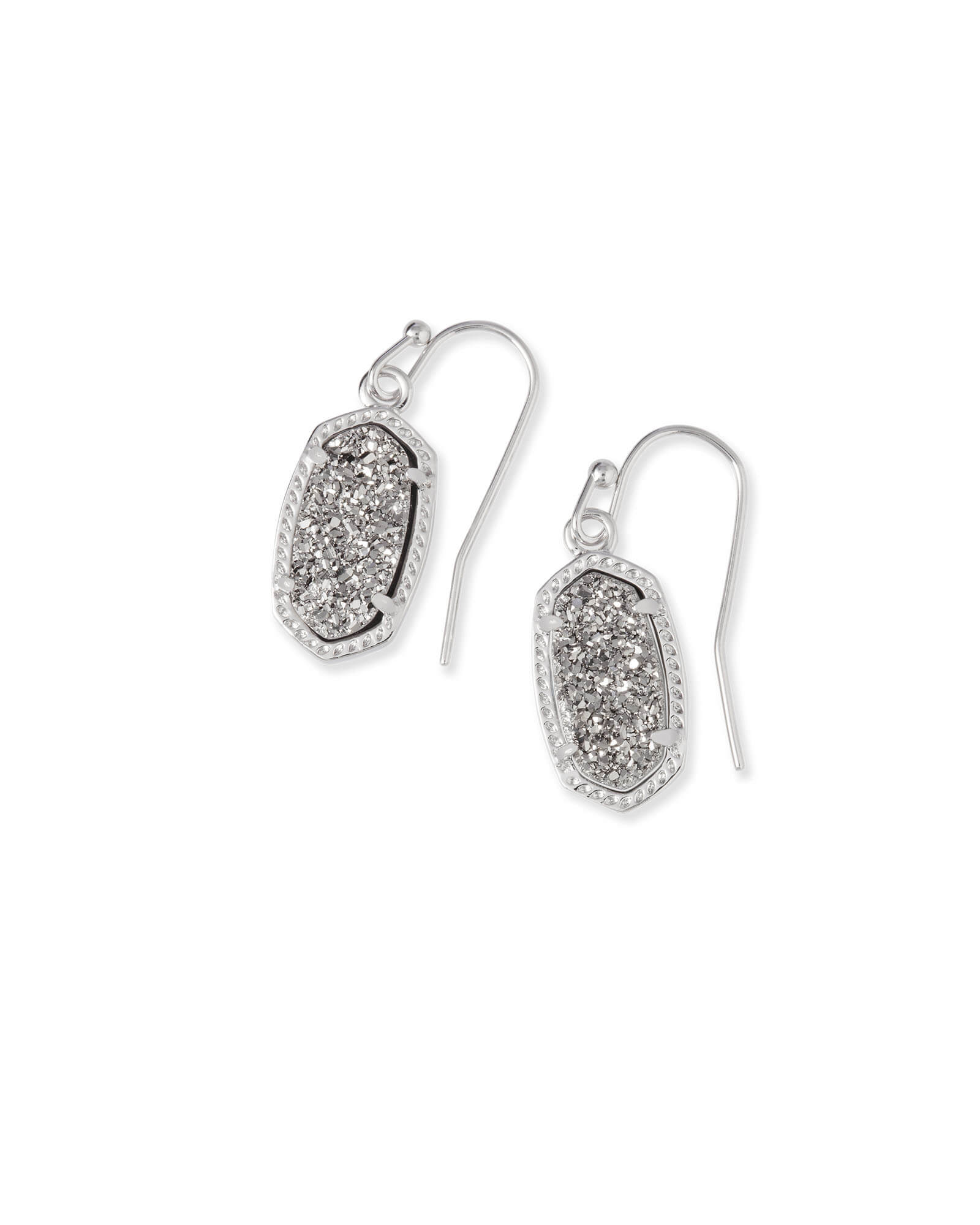 Kendra Scott Cade Silver Stud Earrings in Platinum Drusy 