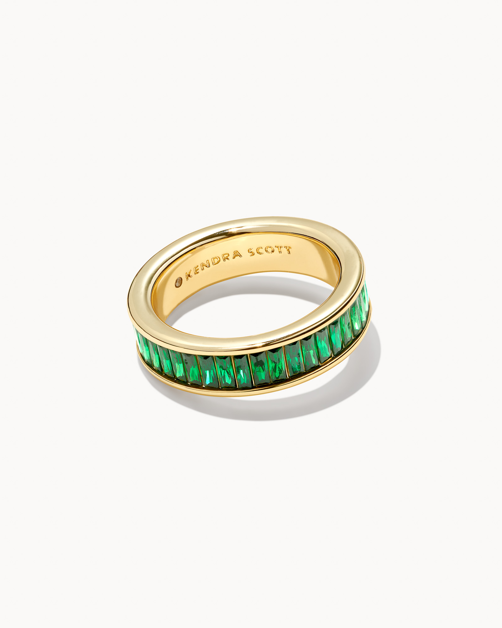 Jack Gold Band Ring in Green Crystal | Kendra Scott