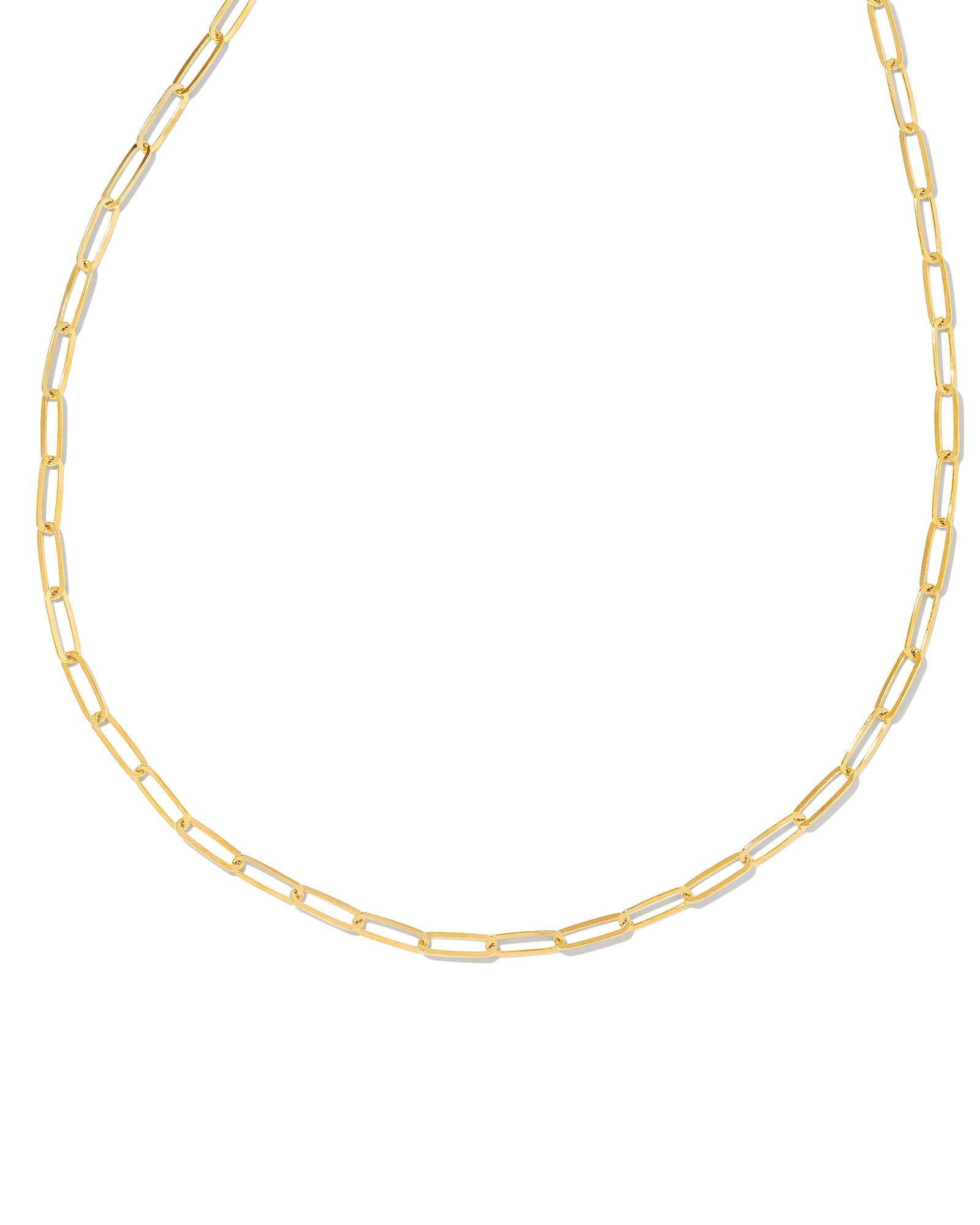 Large Paperclip Chain Necklace in 18k Yellow Gold Vermeil Kendra Scott