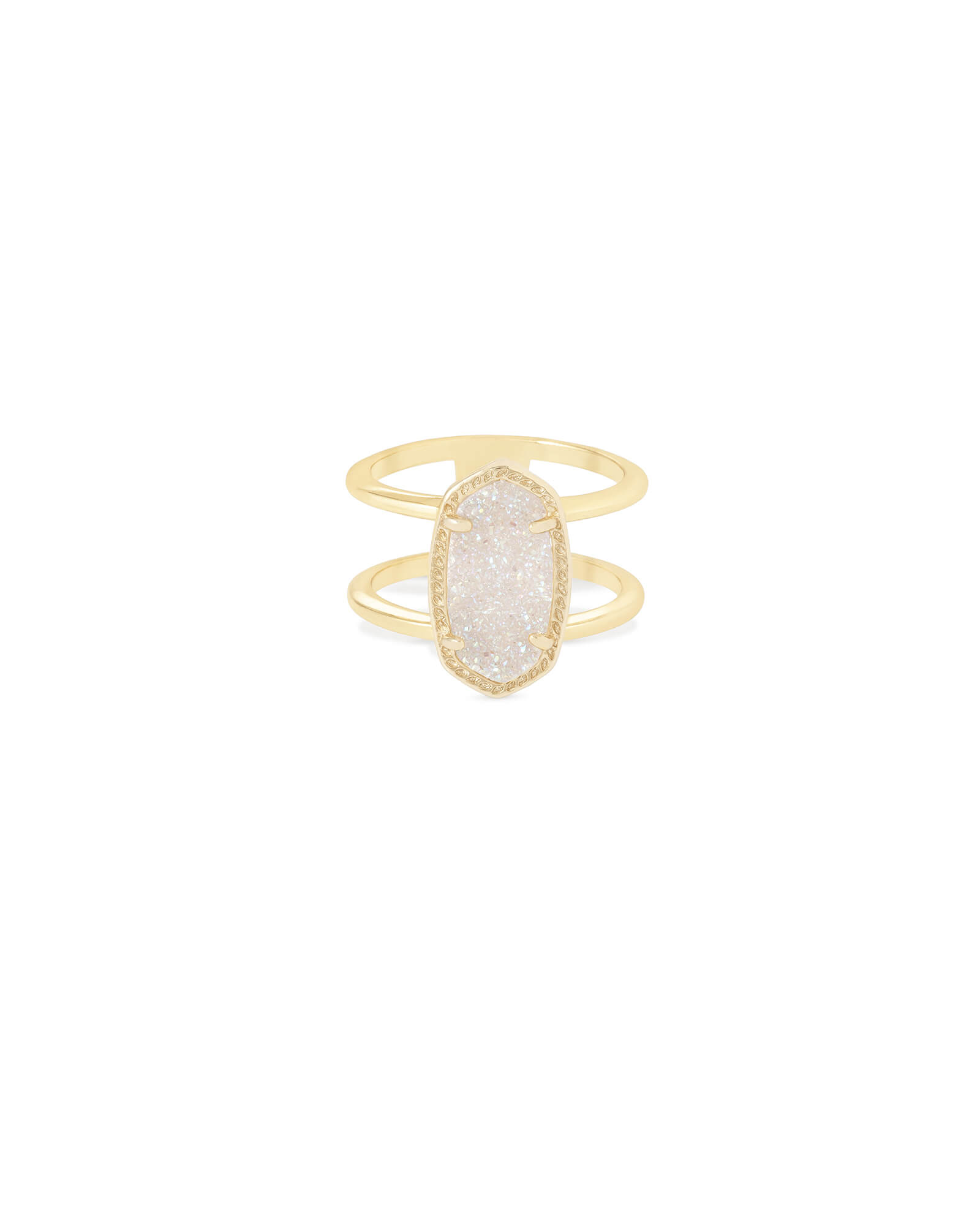 Juliette Gold Band Ring in White Crystal | Kendra Scott