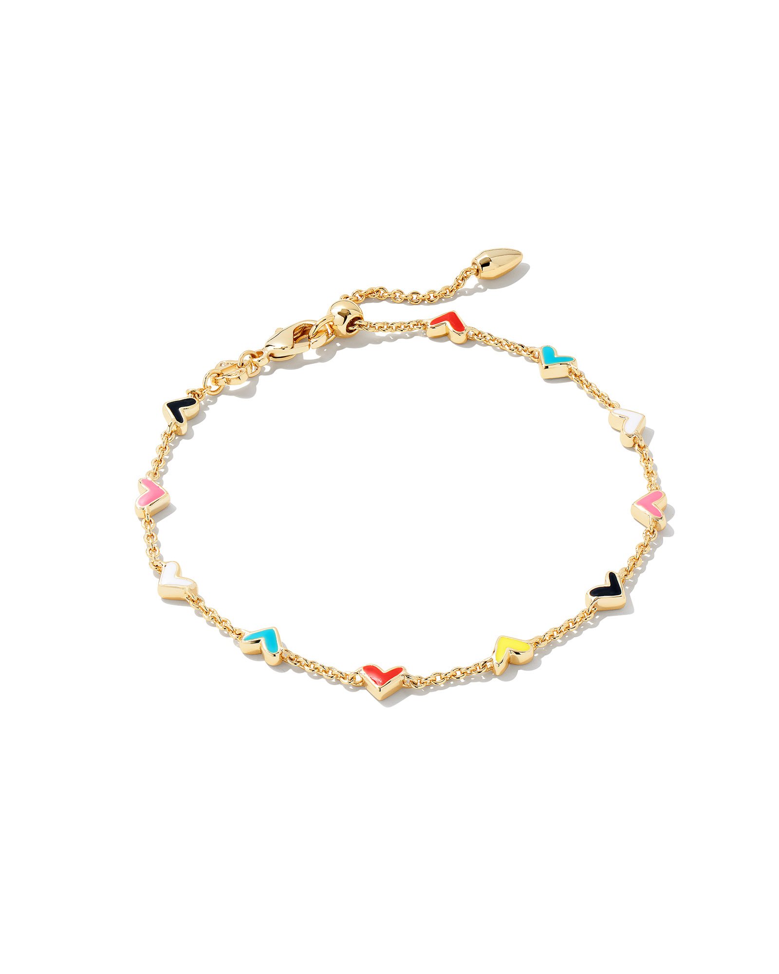 Haven Heart Gold Chain Bracelet in Multi Mix