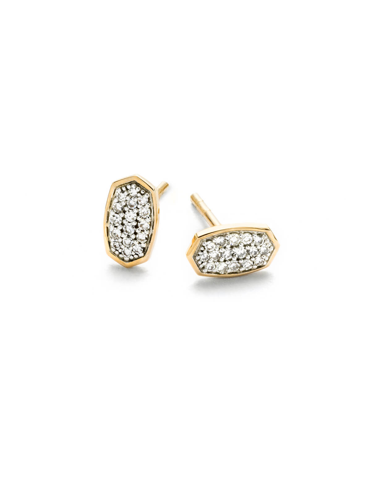 Marisa Stud Earrings White Diamond and 14k Gold Kendra Scott