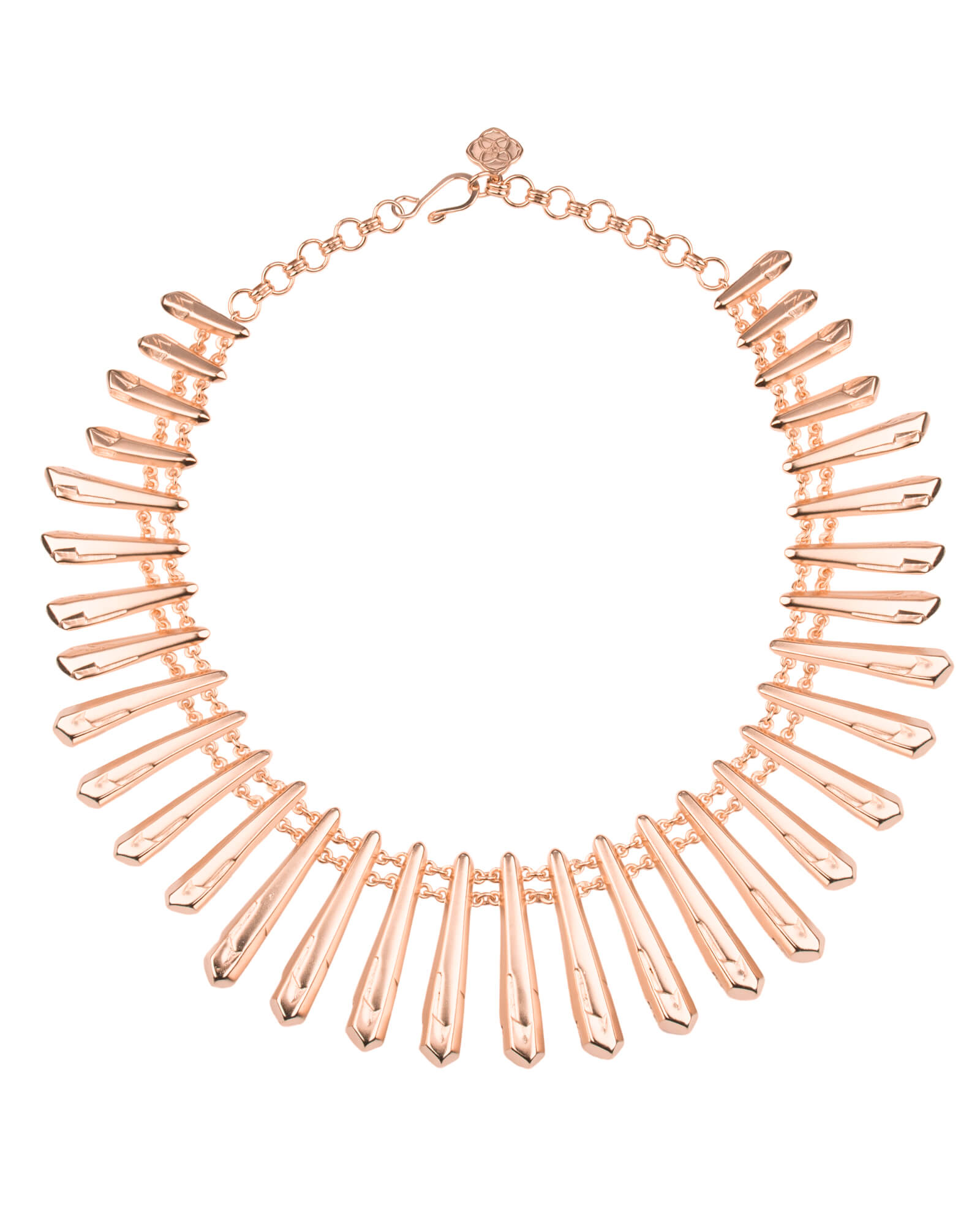 Jill Statement Necklace in Rose Gold 