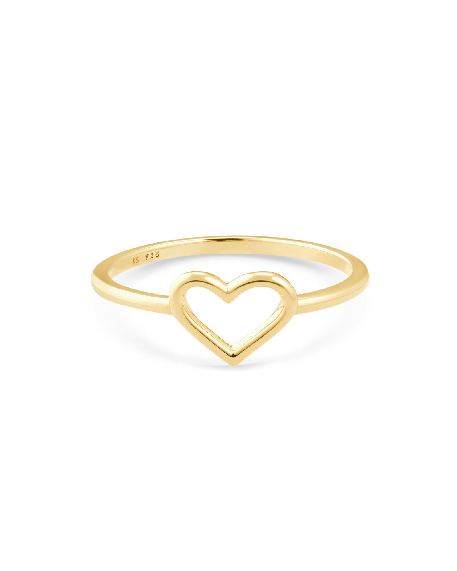 Angie Open Heart Band Ring in 18k 