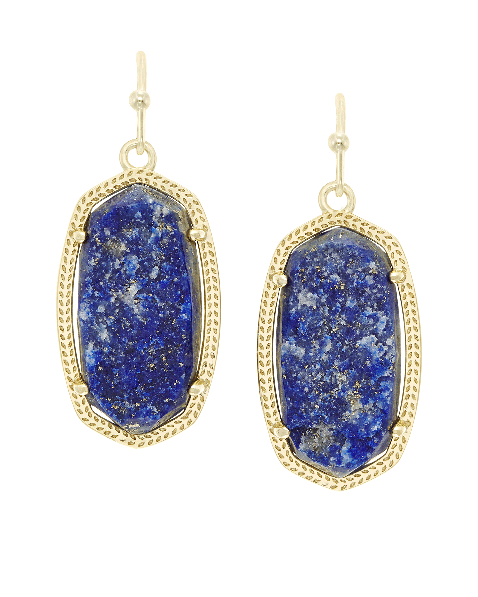 Dani Gold Drop Earrings in Cobalt Blue Lapis Kendra Scott