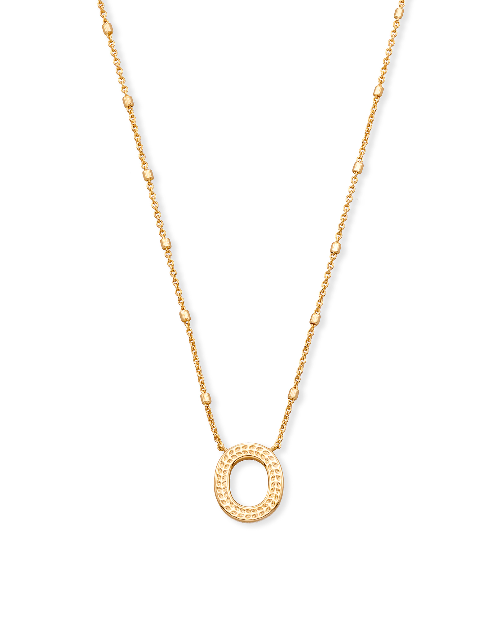 Letter O Pendant Necklace in Gold | Kendra Scott