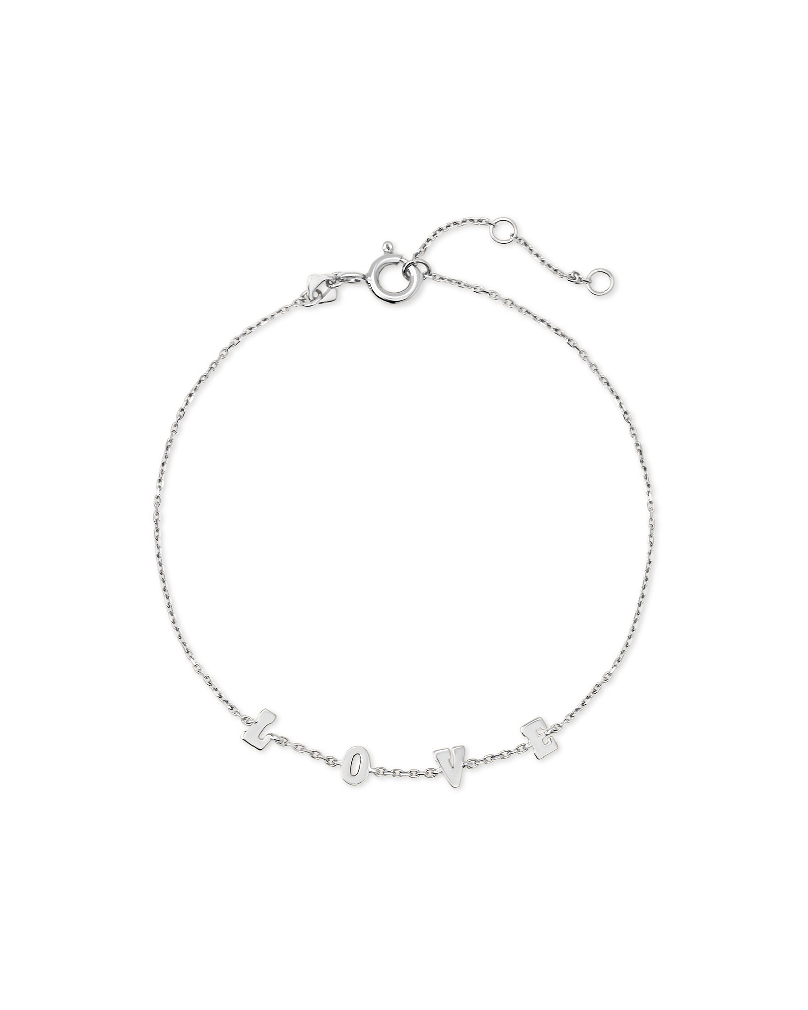 Love Delicate Chain Bracelet in Sterling Silver Kendra Scott