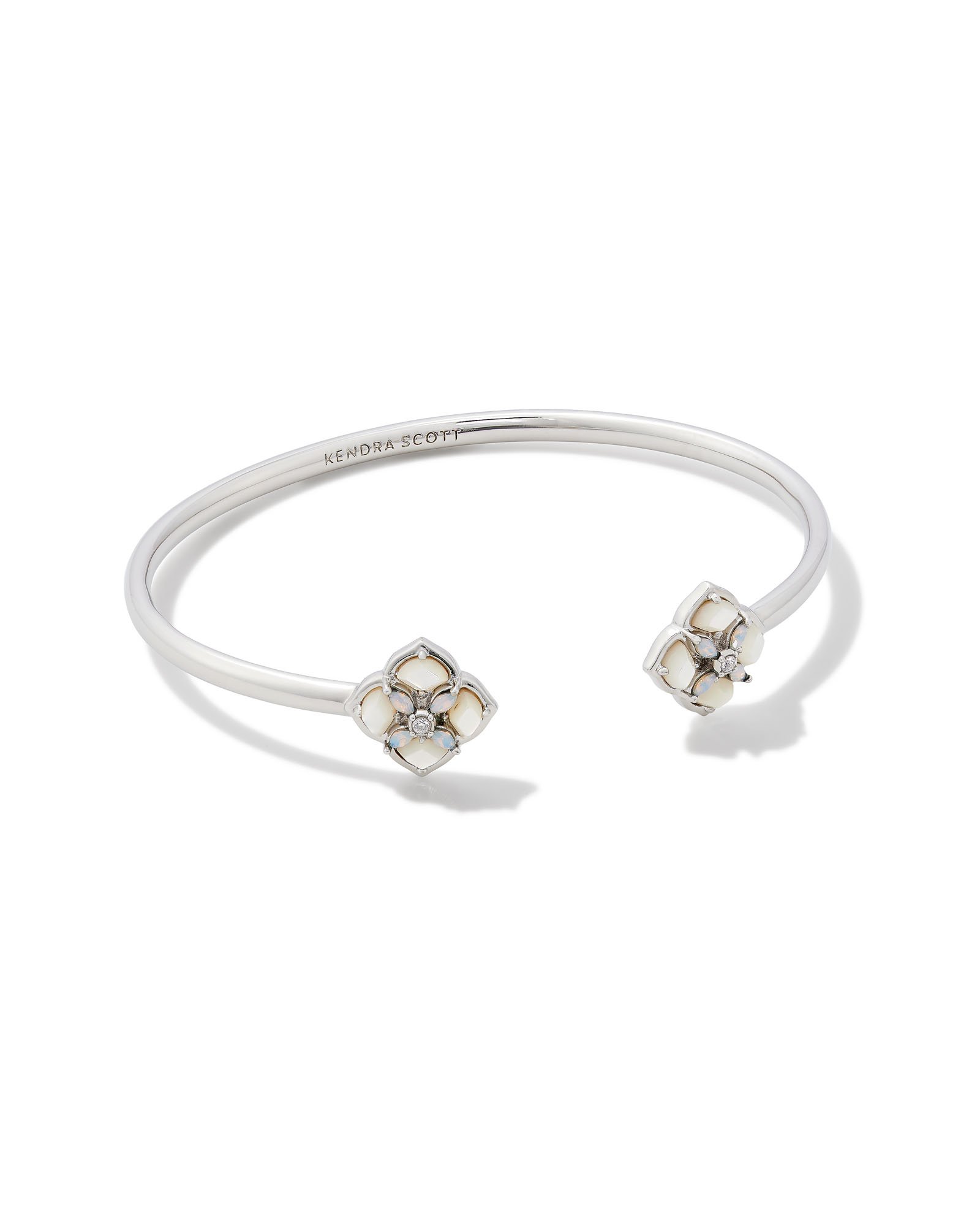 Dira Stone Silver Cuff Bracelet in Ivory Mix Kendra Scott