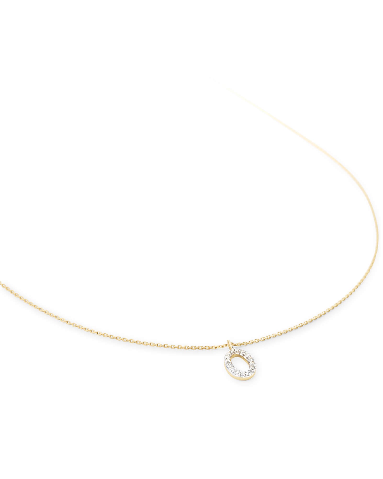 O Pendant Necklace in 14k Yellow Gold 