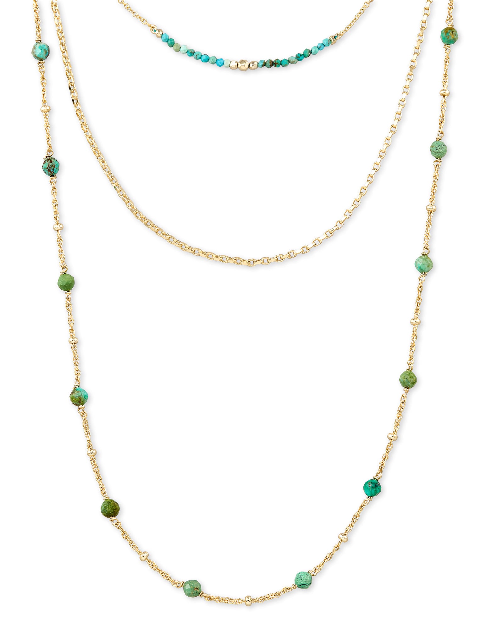 Scarlet Gold Multi Strand Necklace in 