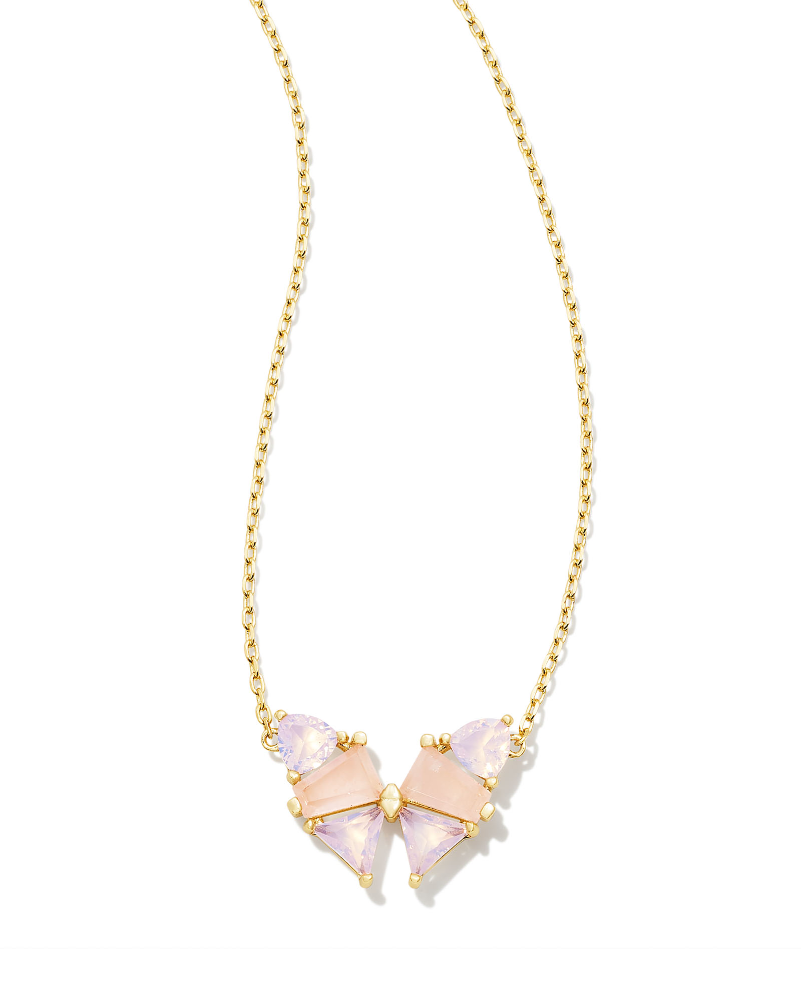 Blair Gold Butterfly Pendant Necklace in Pink Mix | Kendra Scott