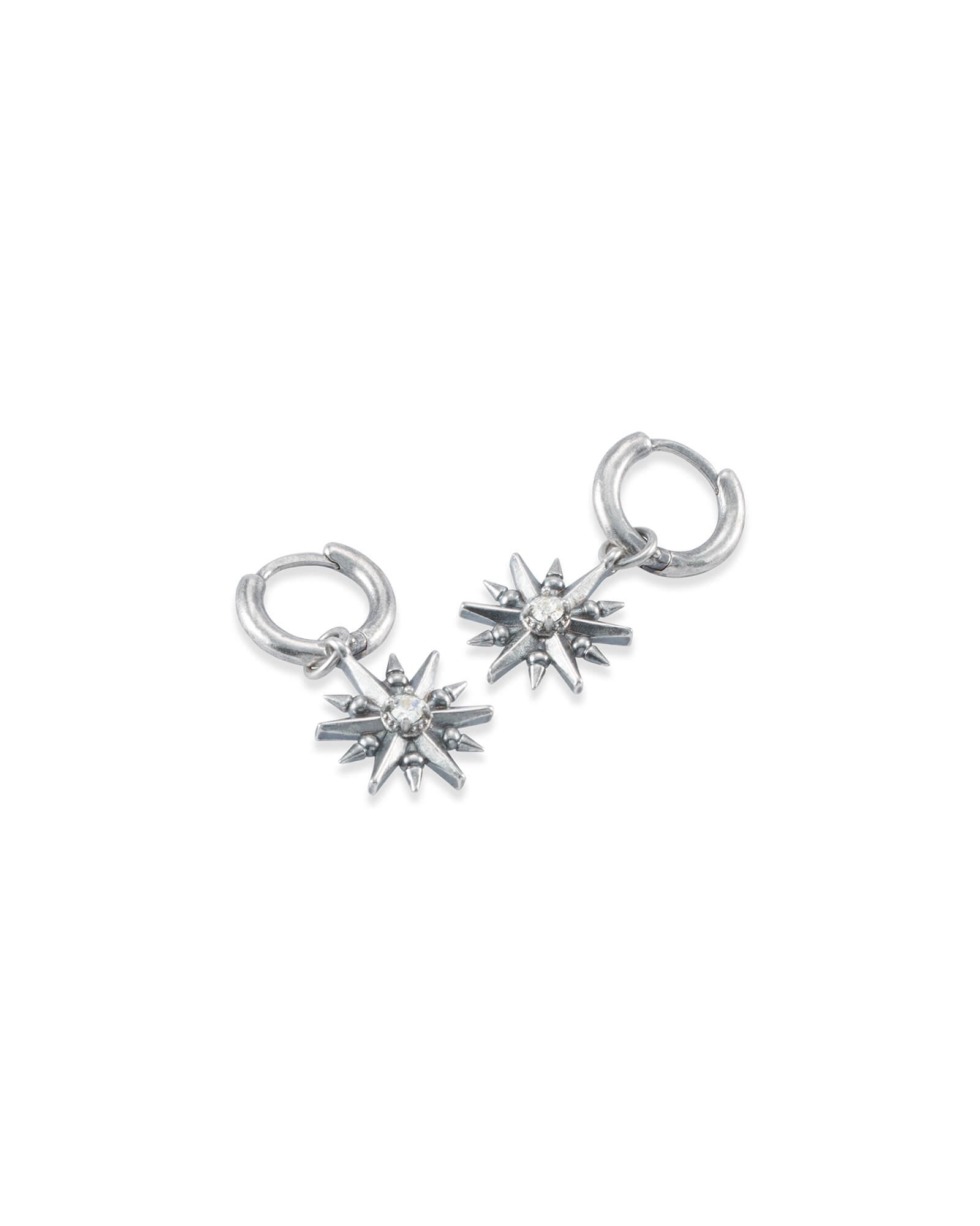 Starburst Charm Earrings Set in Vintage Silver Kendra Scott