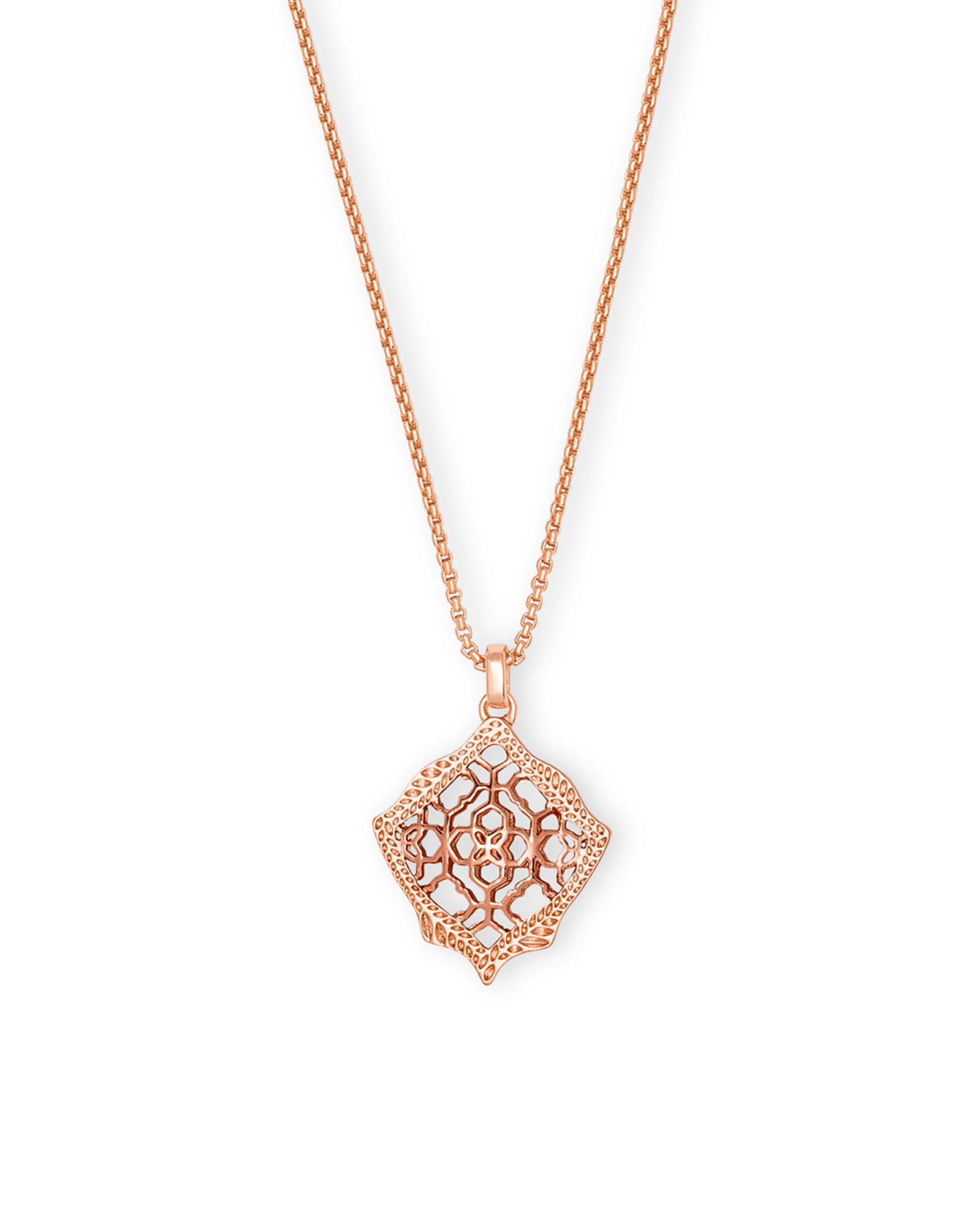 Kacey Rose Gold Long Pendant Necklace 