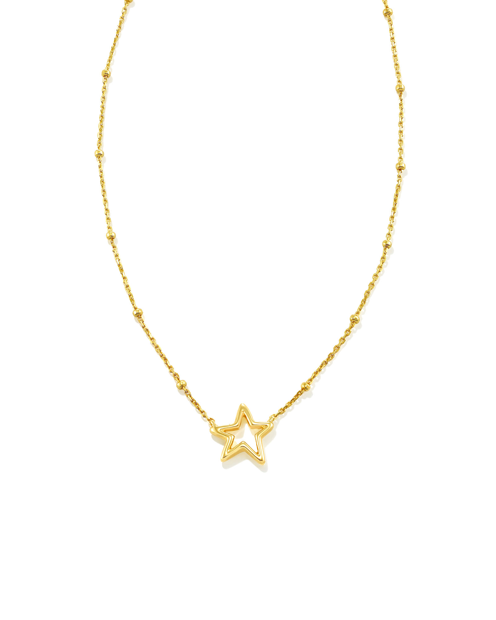 Open Star Pendant Necklace in 18k Gold Vermeil | Kendra Scott
