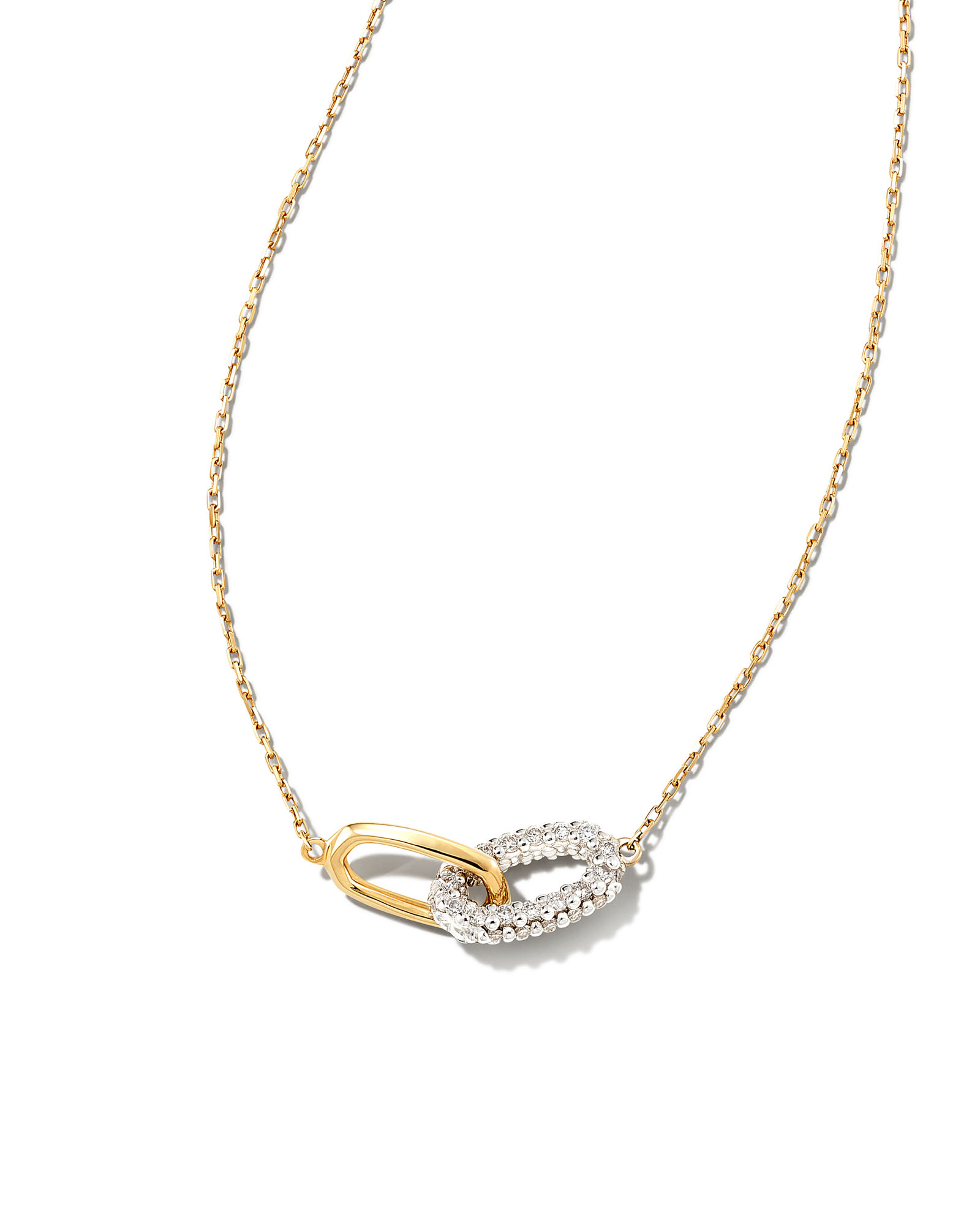 Matilda 14k Yellow Gold Pendant Necklace in White Diamond