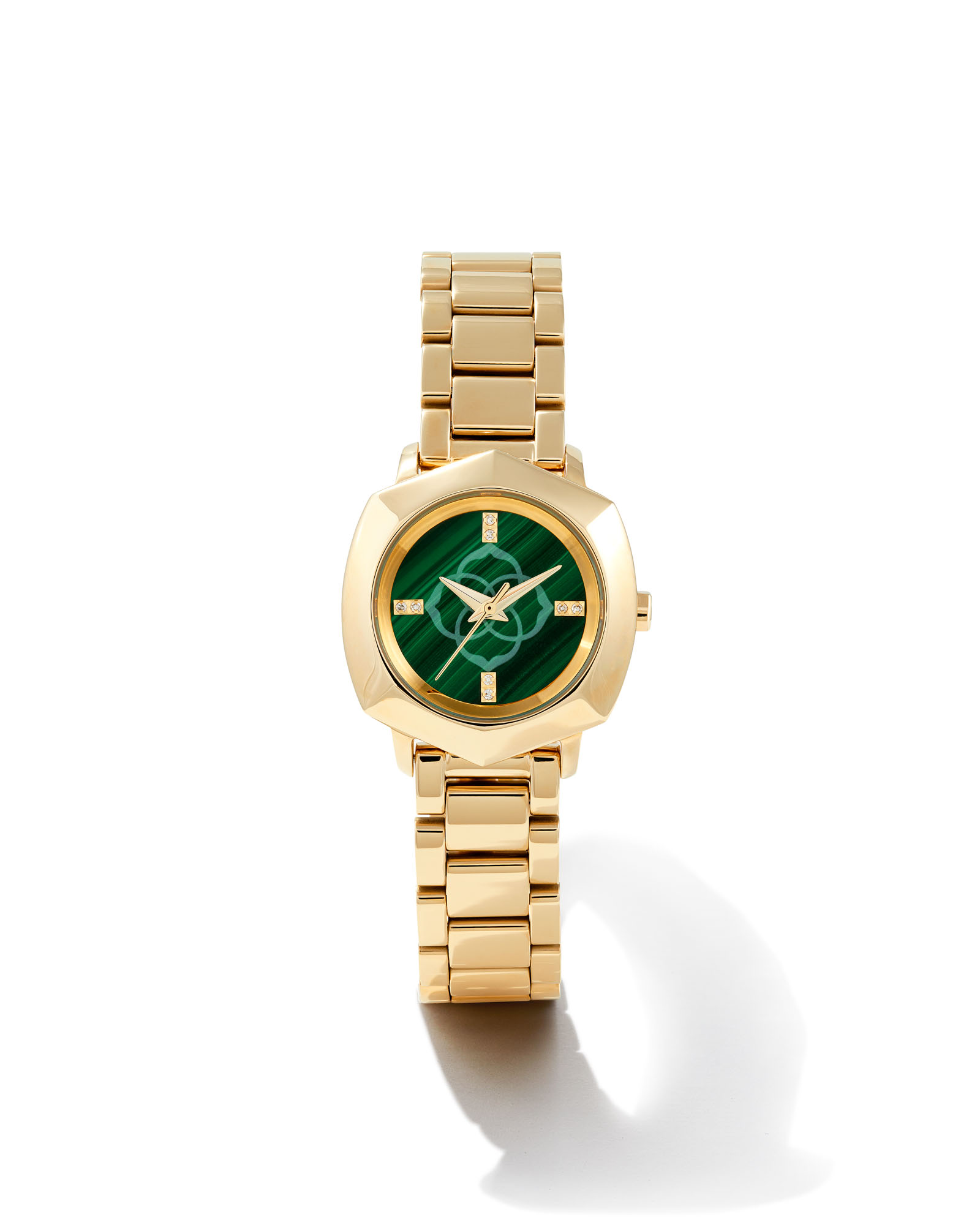 Dira Gold Tone Stainless Steel 28mm Watch in Green Malachite Kendra Scott