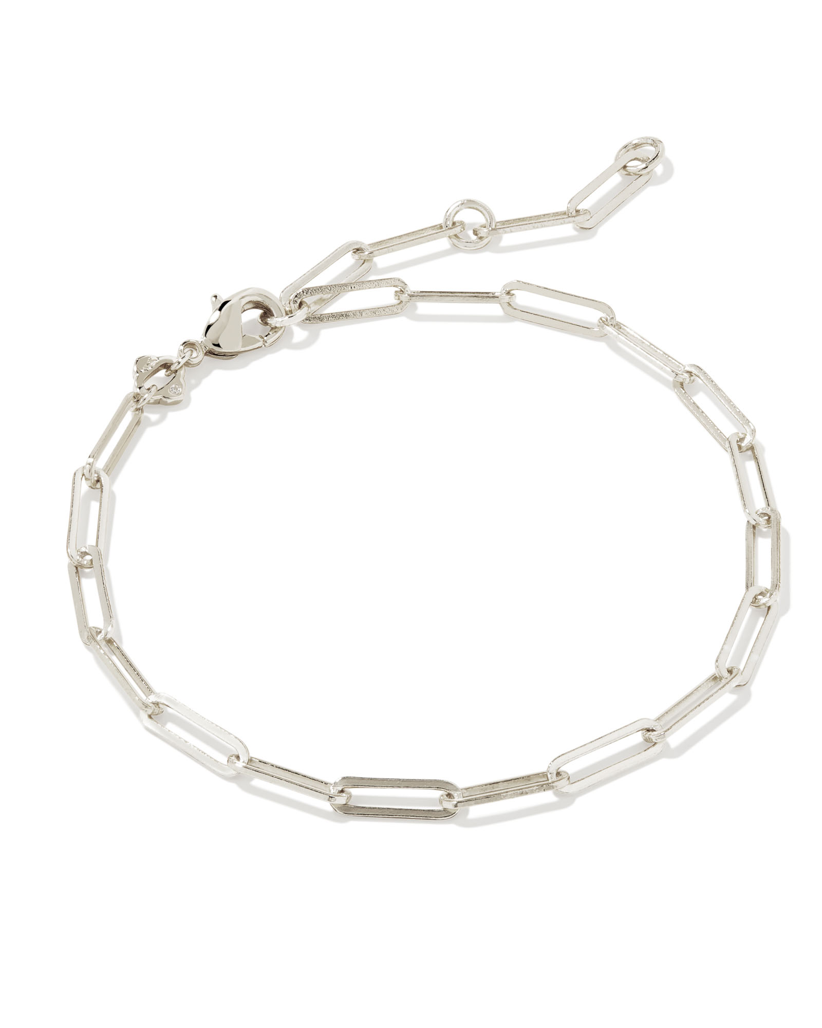Sterling Silver Paper Clip Chain Bracelet