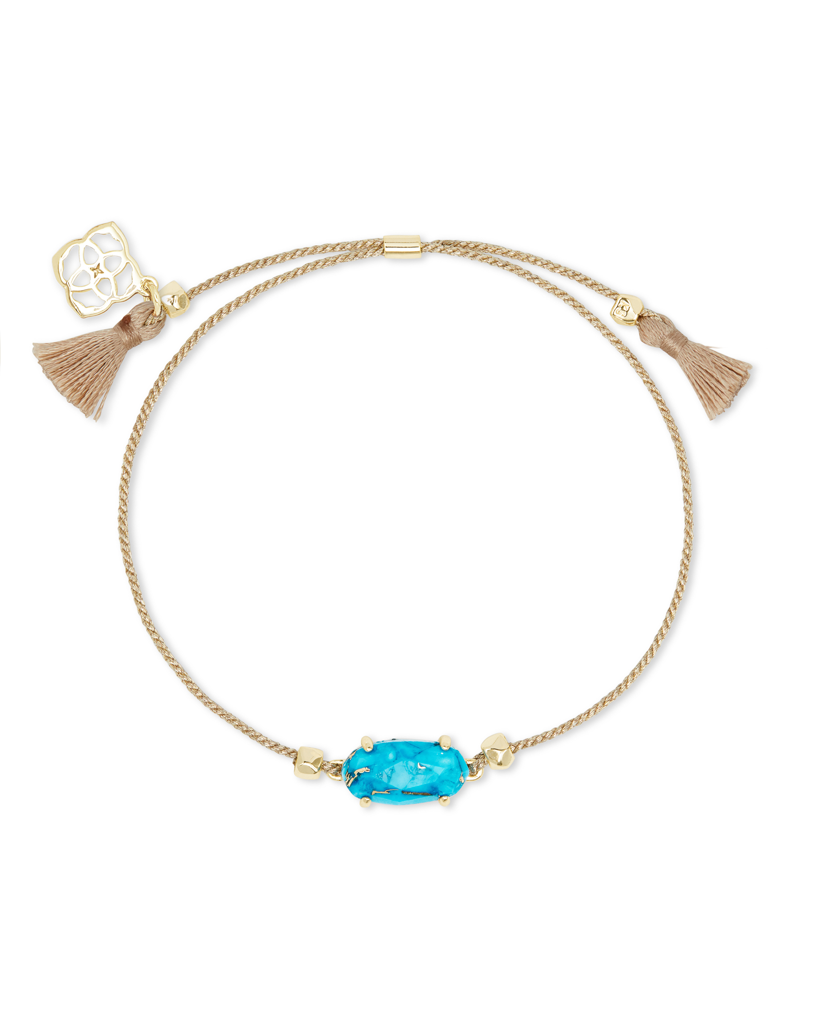 Everlyne Multicolor Cord Friendship Bracelet in Dichroic Glass