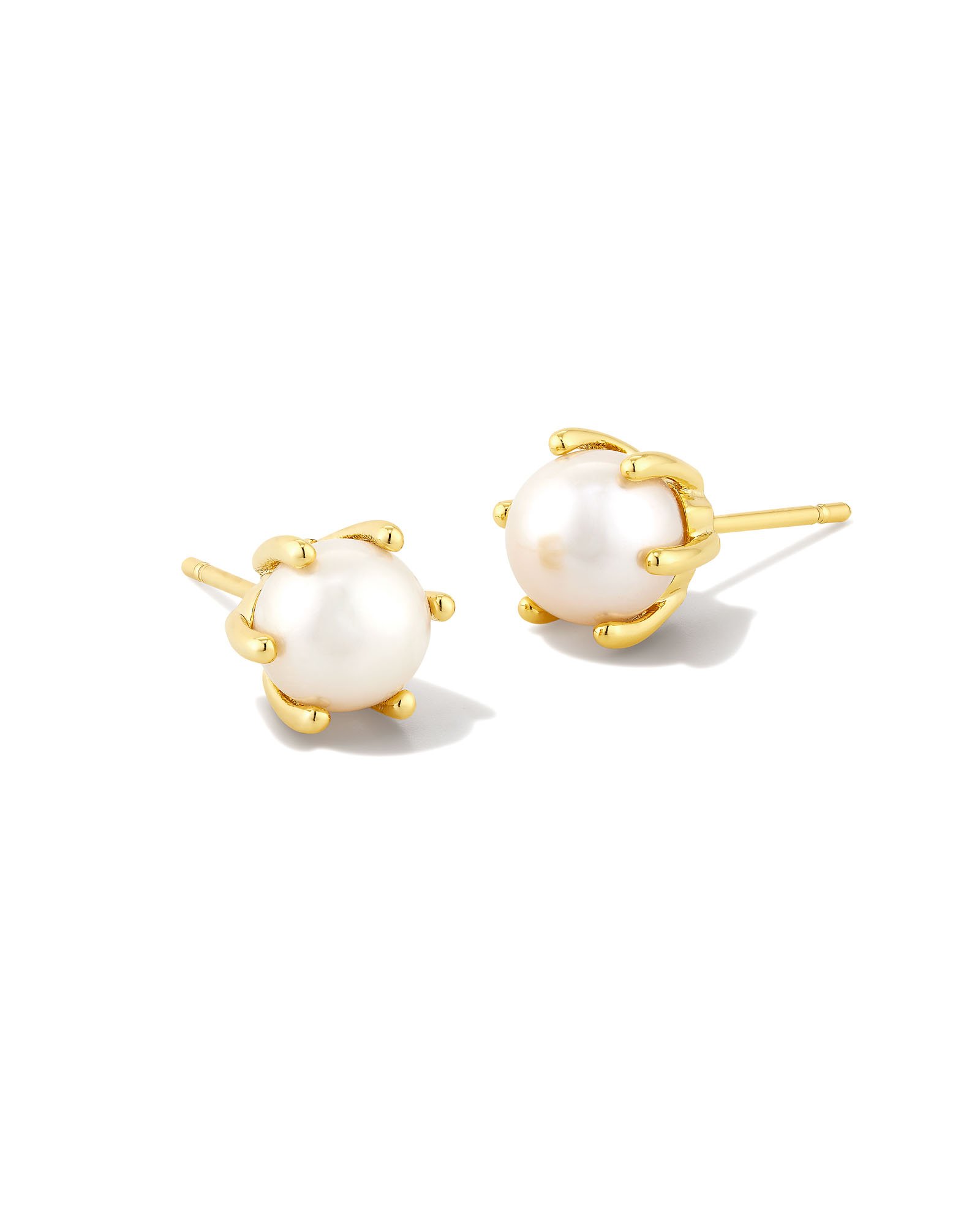 Ashton Gold Pearl Stud Earrings | Kendra Scott