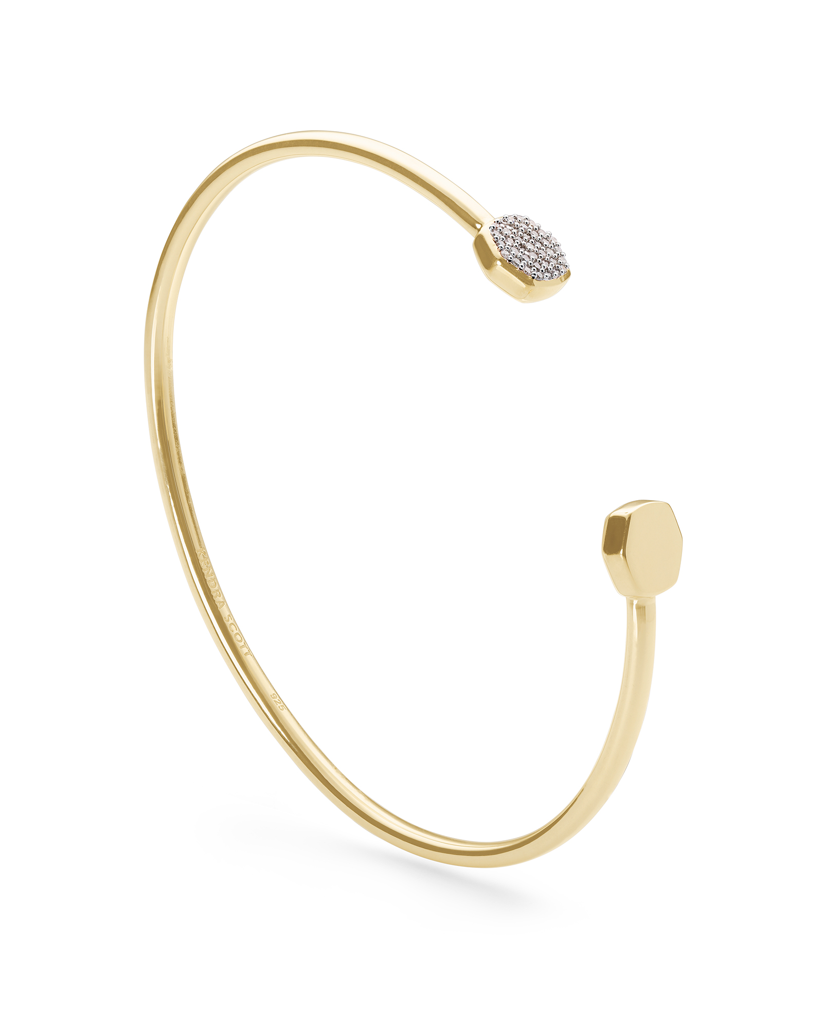Davis 18k Gold Vermeil Cuff Bracelet in White Diamond | Kendra Scott