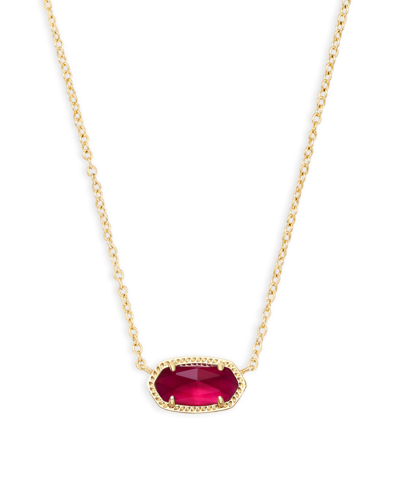 Elisa Gold Pendant Necklace in Red Berry | Kendra Scott