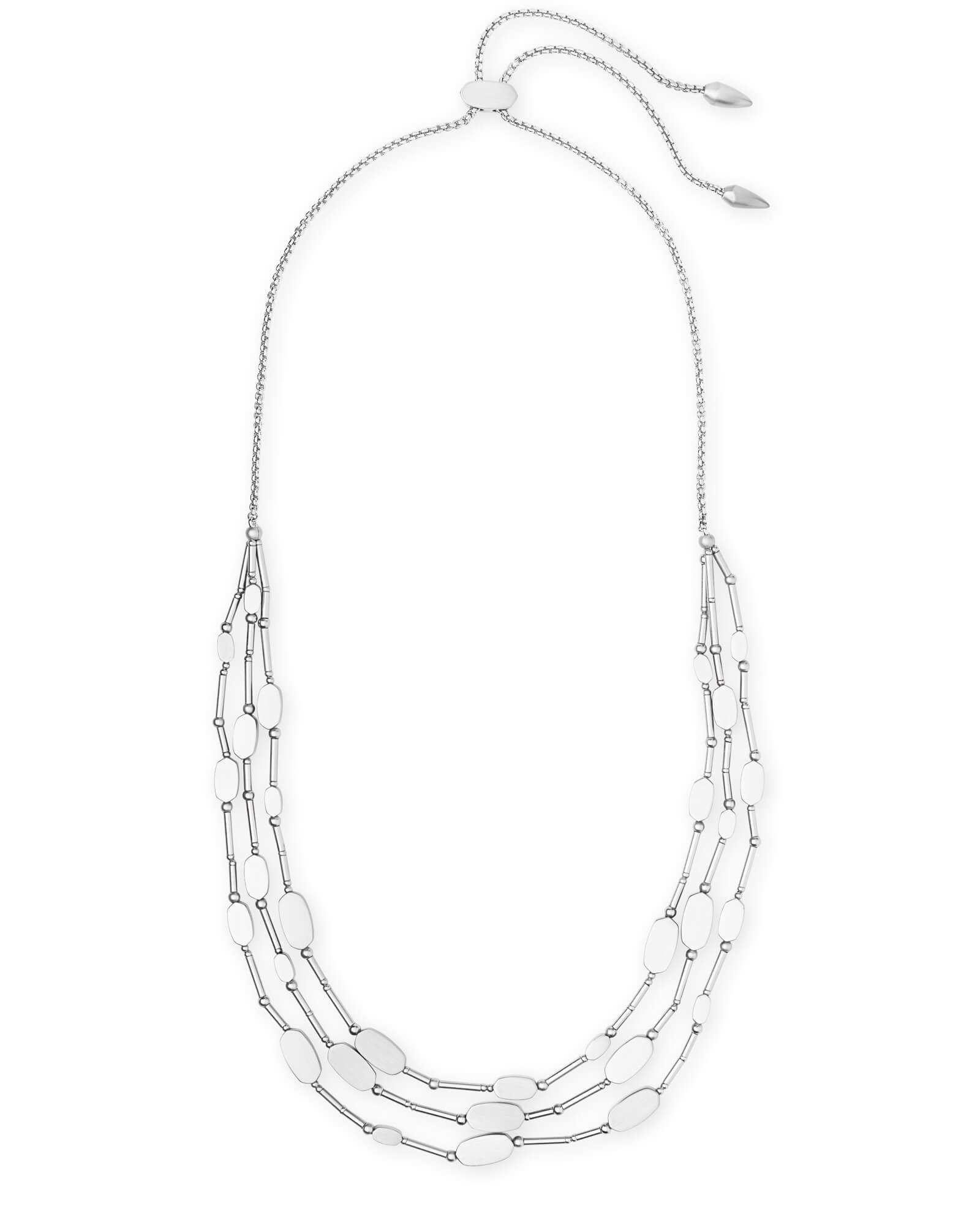 Channing Multi Strand Necklace in Bright Silver | Kendra Scott