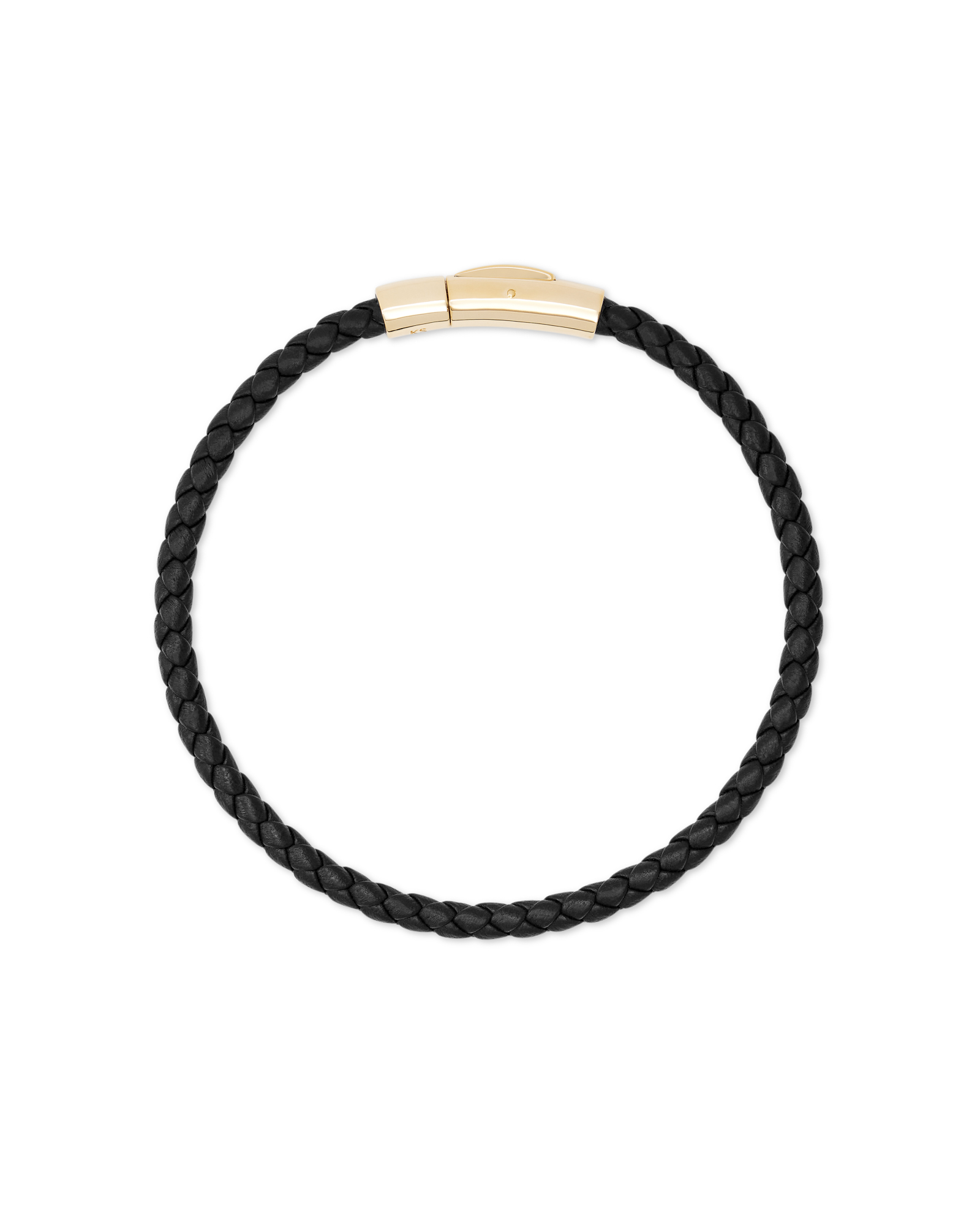 Evans 18k Yellow Gold Vermeil Corded Bracelet in Black Leather | Kendra  Scott