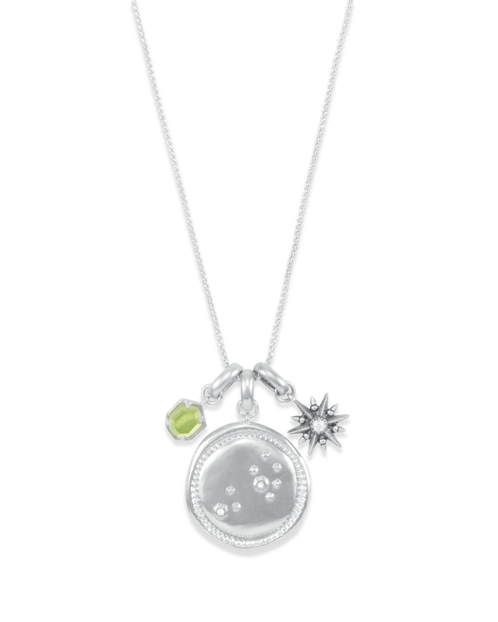 August Leo Charm Necklace Set in Silver 