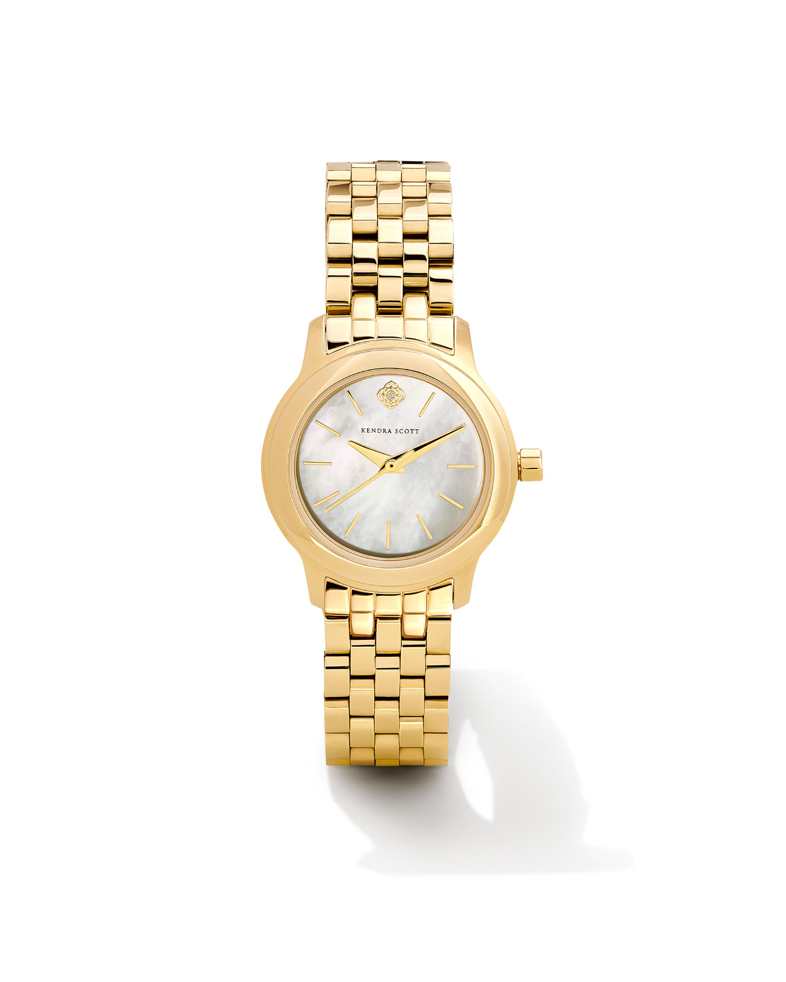 Alex Gold Tone Stainless Steel 28mm Watch in Ivory Mother-of-Pearl | Kendra Scott