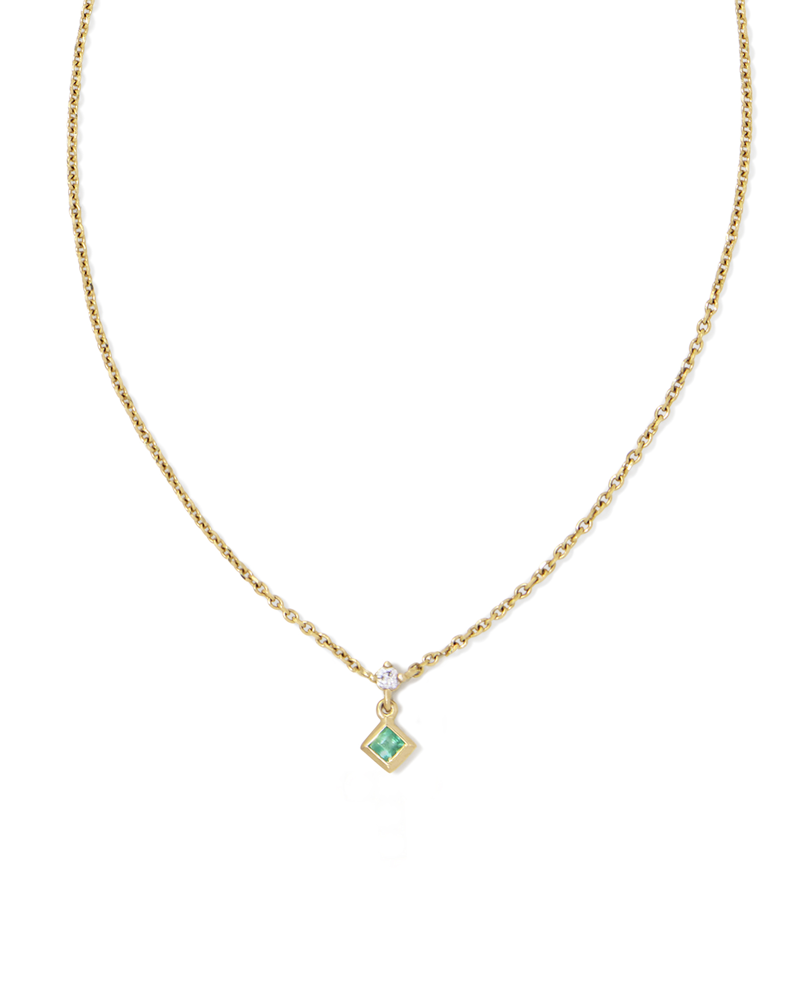 New Kendra Scott Tory Marquis Station Necklace Gold & Cats Eye Emerald  Green | eBay