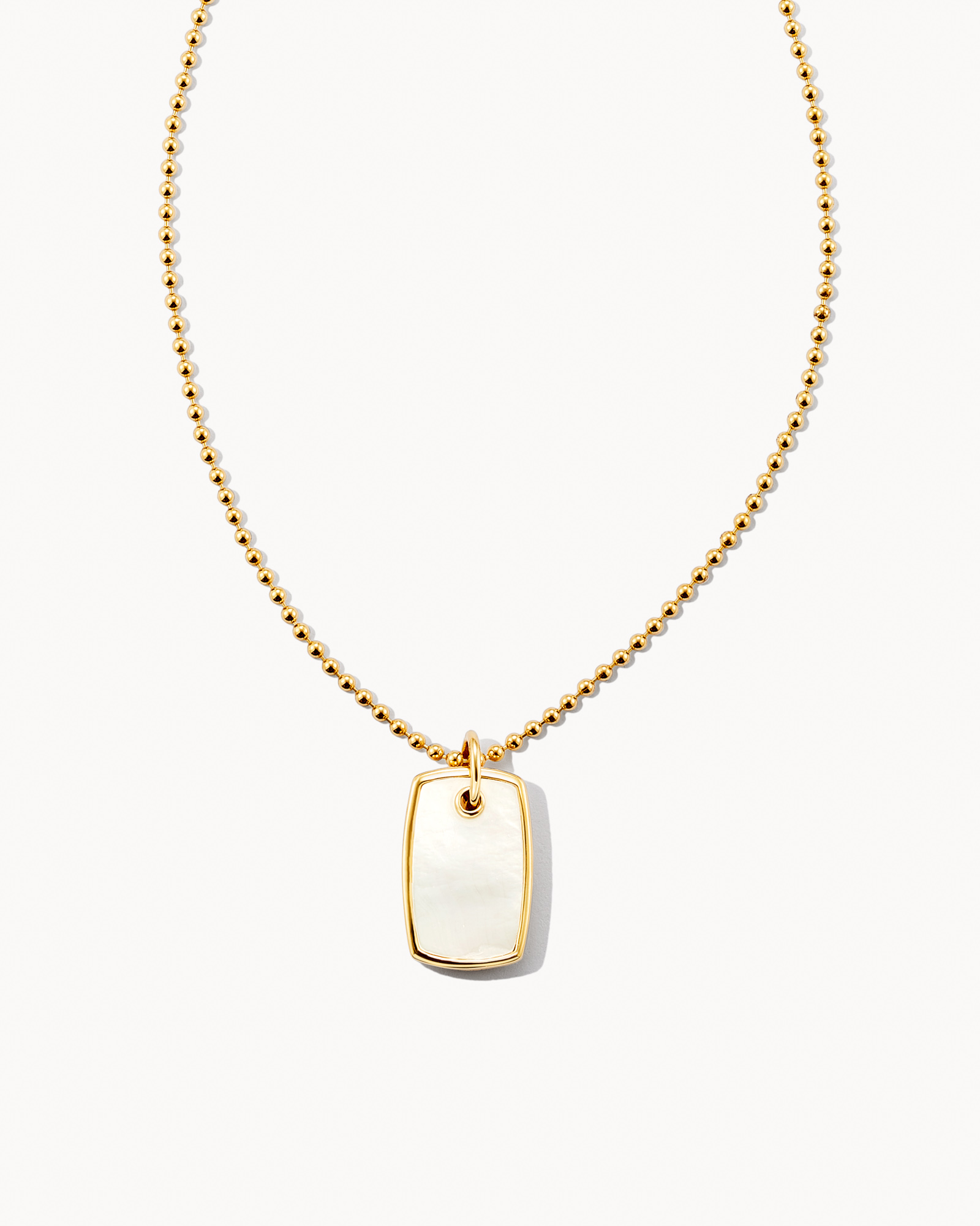 Dog Tag 18k Gold Vermeil Charm Necklace 