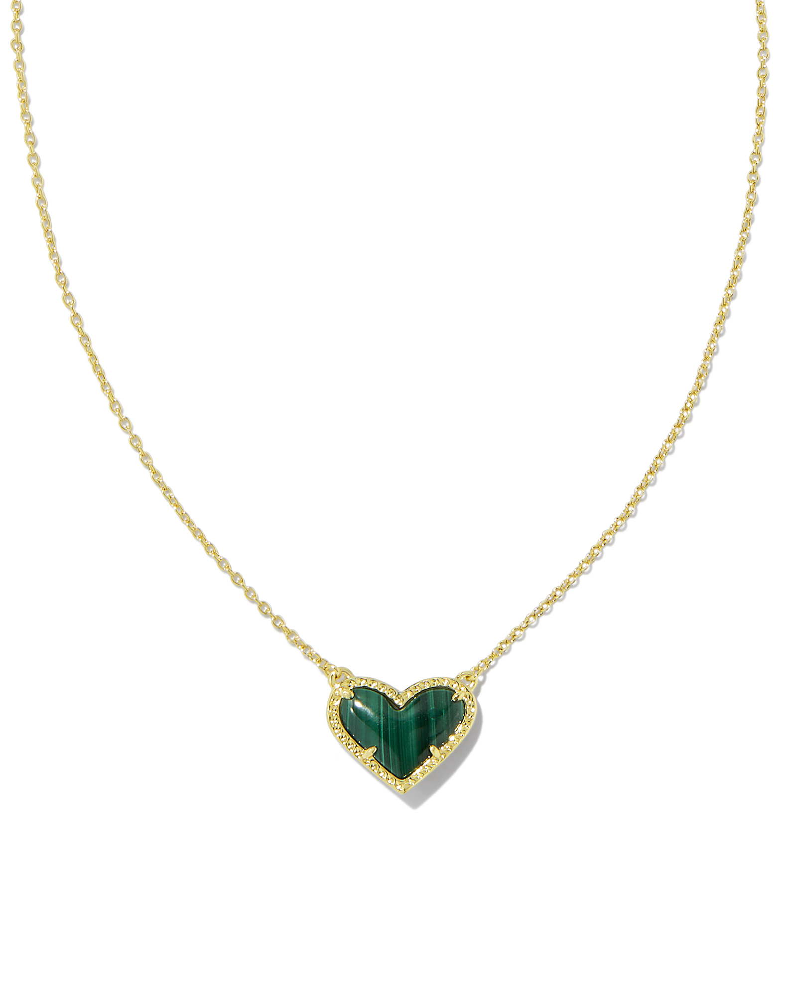 Buy DEPHINI - Green Heart Necklace - 925 Silver Heart Pendant Embellished  with Branded Crystal 18