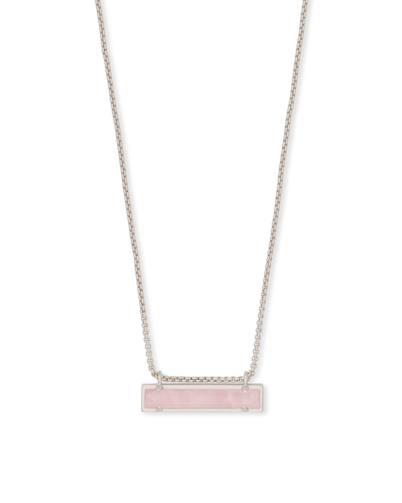 Leanor Silver Pendant Necklace in Rose 