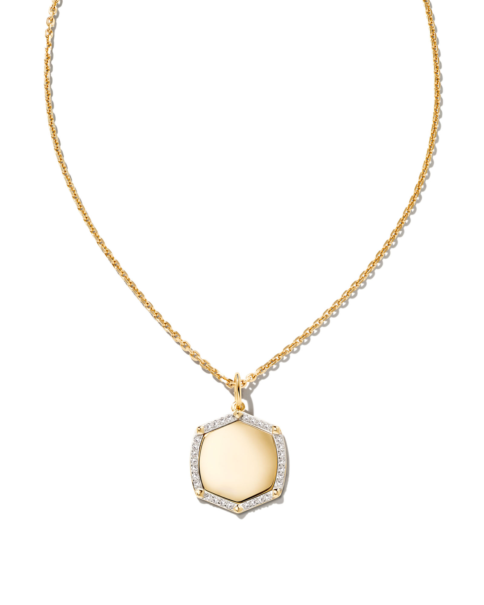 Davis 18k Gold Vermeil Luxe Charm Necklace in White Sapphire ...