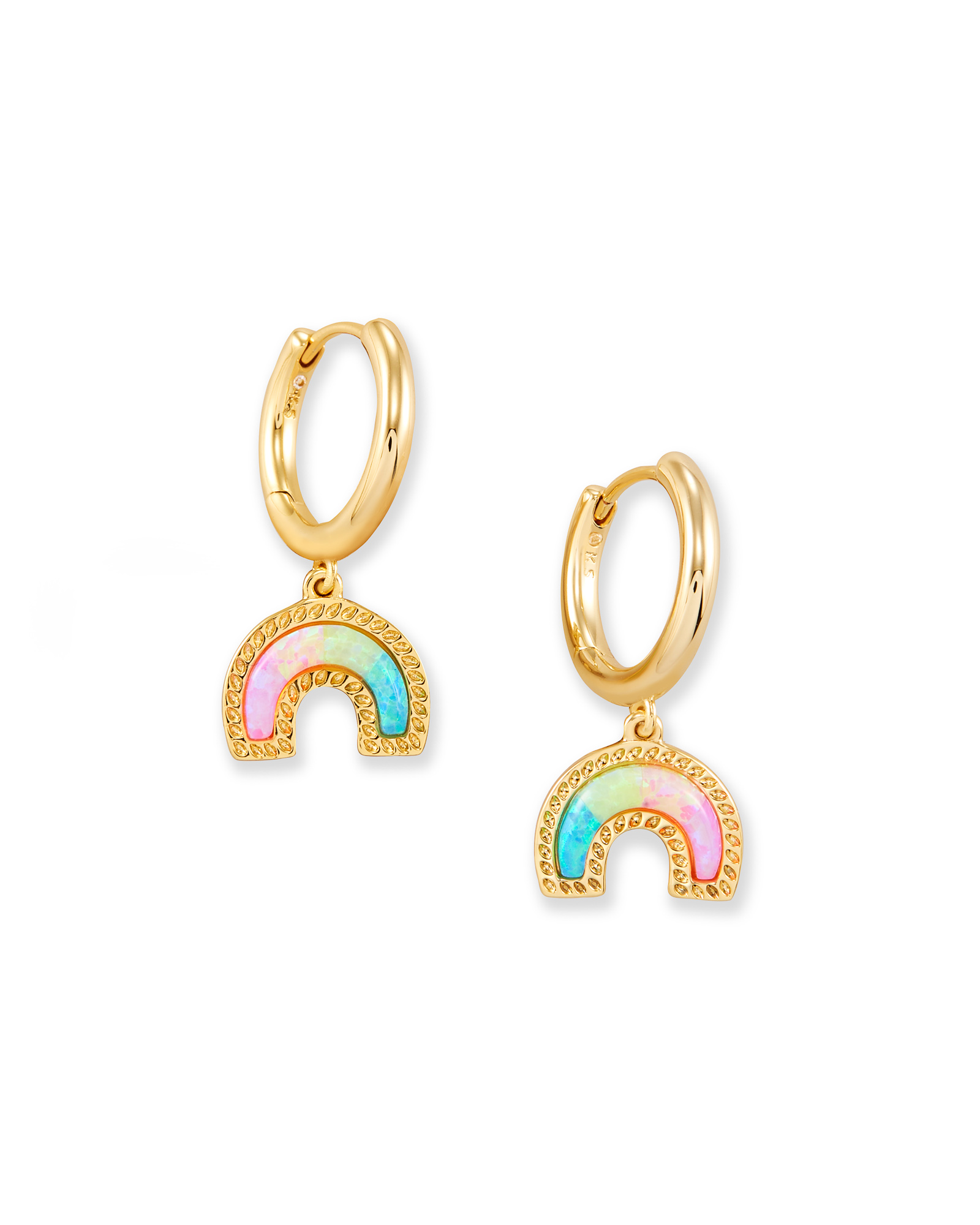 Happy Rainbow Drops Earrings Gold