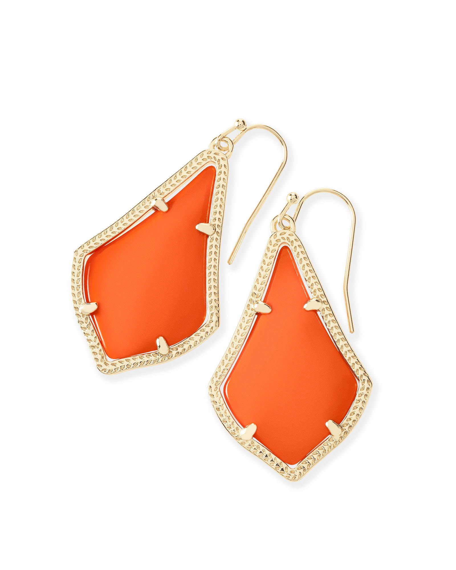 Alex Gold Drop Earrings in Orange Kendra Scott Jewelry