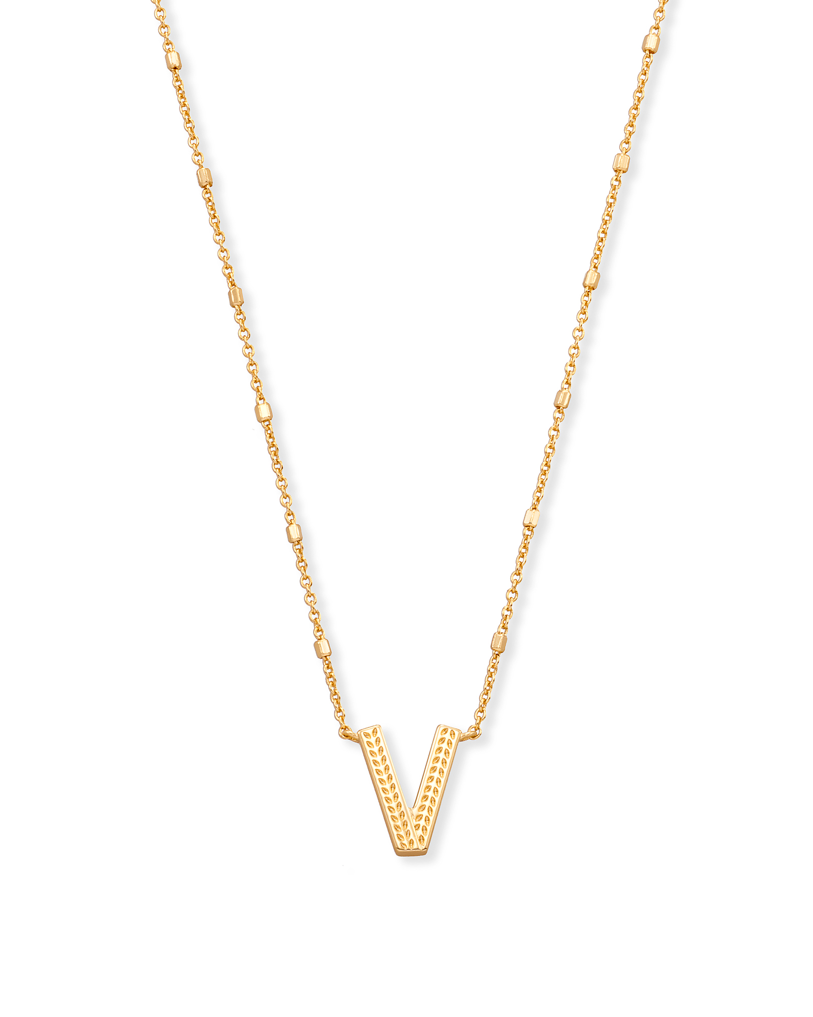 Kendra Scott Letter V Disc Pendant Necklace – Calligraphy Creations In KY