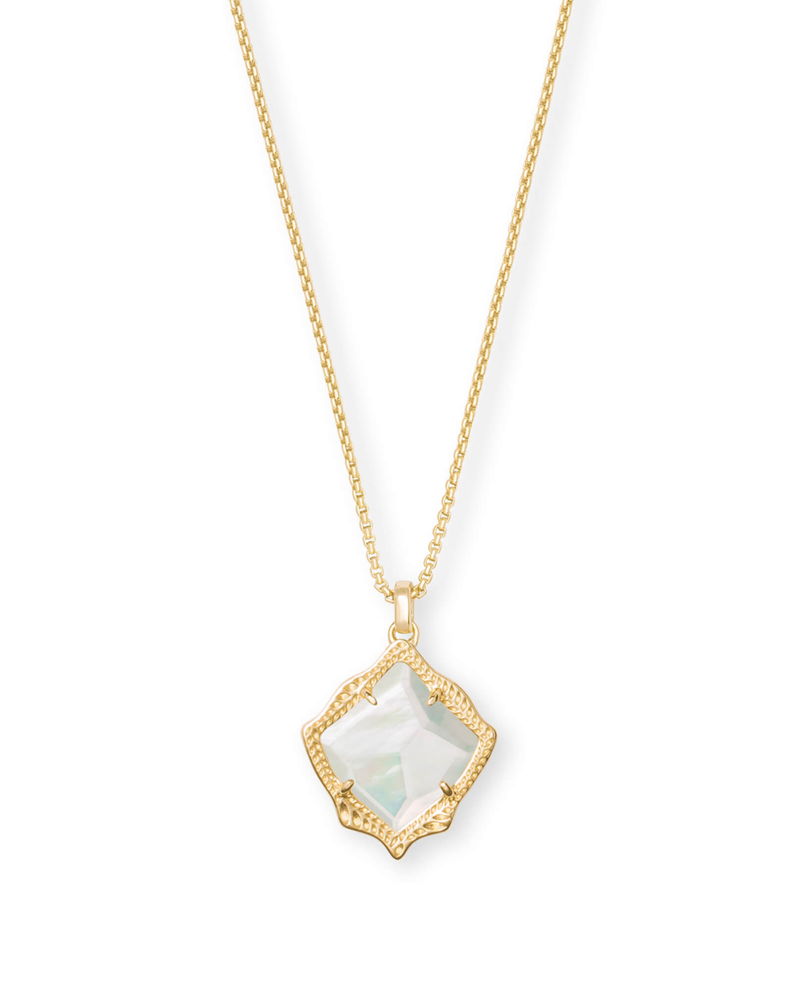 Kacey Gold Long Pendant Necklace in 