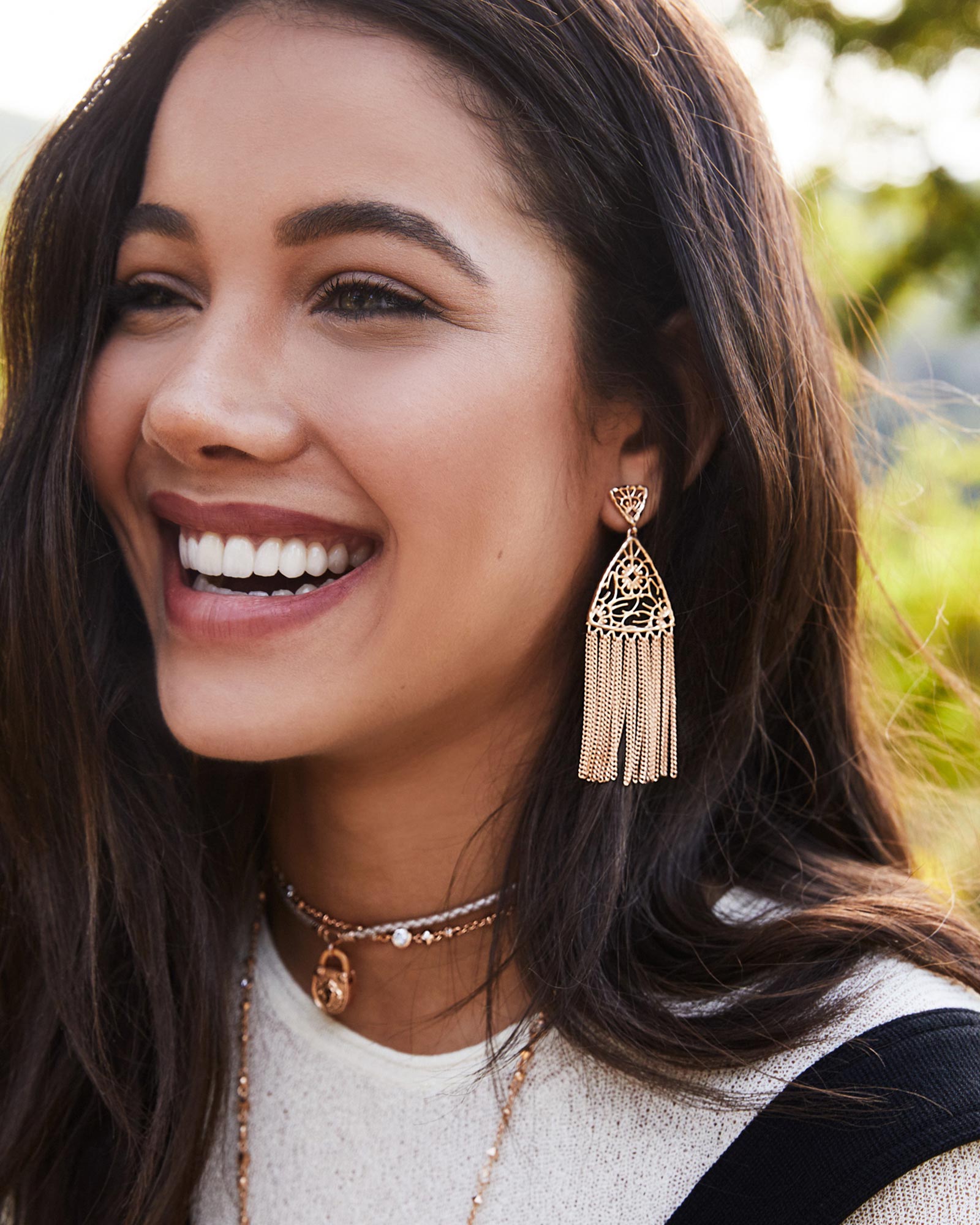 Ana Tassel Statement Earrings in Gold Kendra Scott